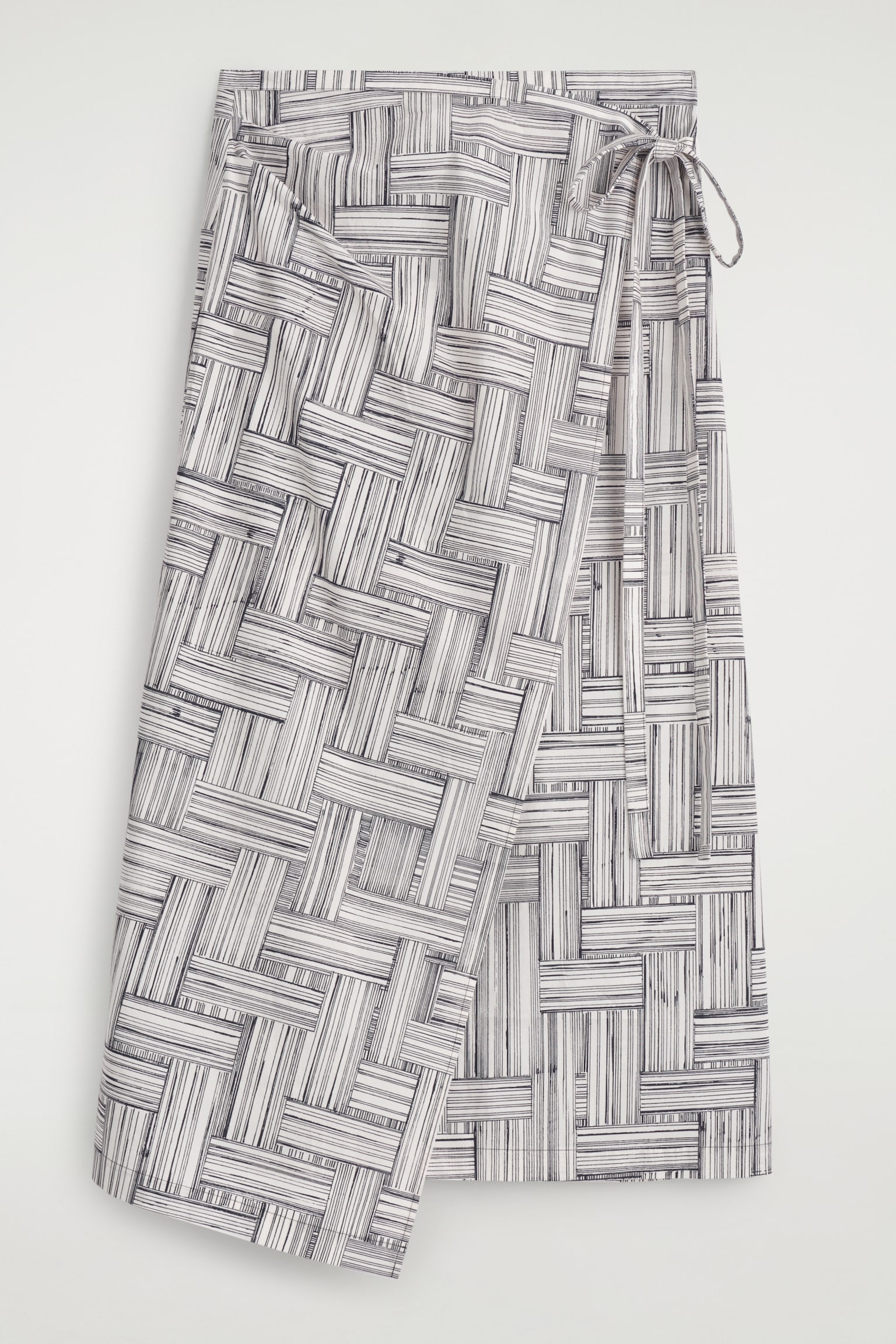 WICKELROCK AUS BAUMWOLLE MIT PRINT - ECRU/NAVYBLAU/PRINT - 2