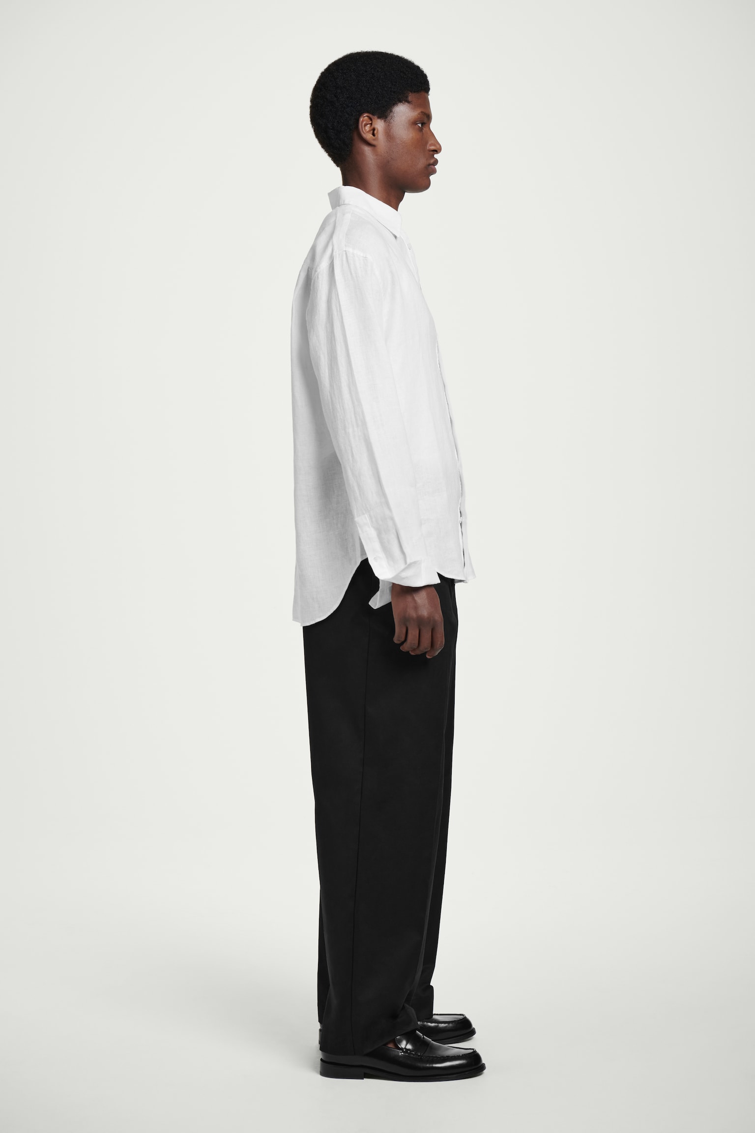 CAMISA DE LINO RELAXED FIT - BLANCO/AZUL MARINO/BEIGE/RAYAS/AZUL CLARO/NEGRO - 5