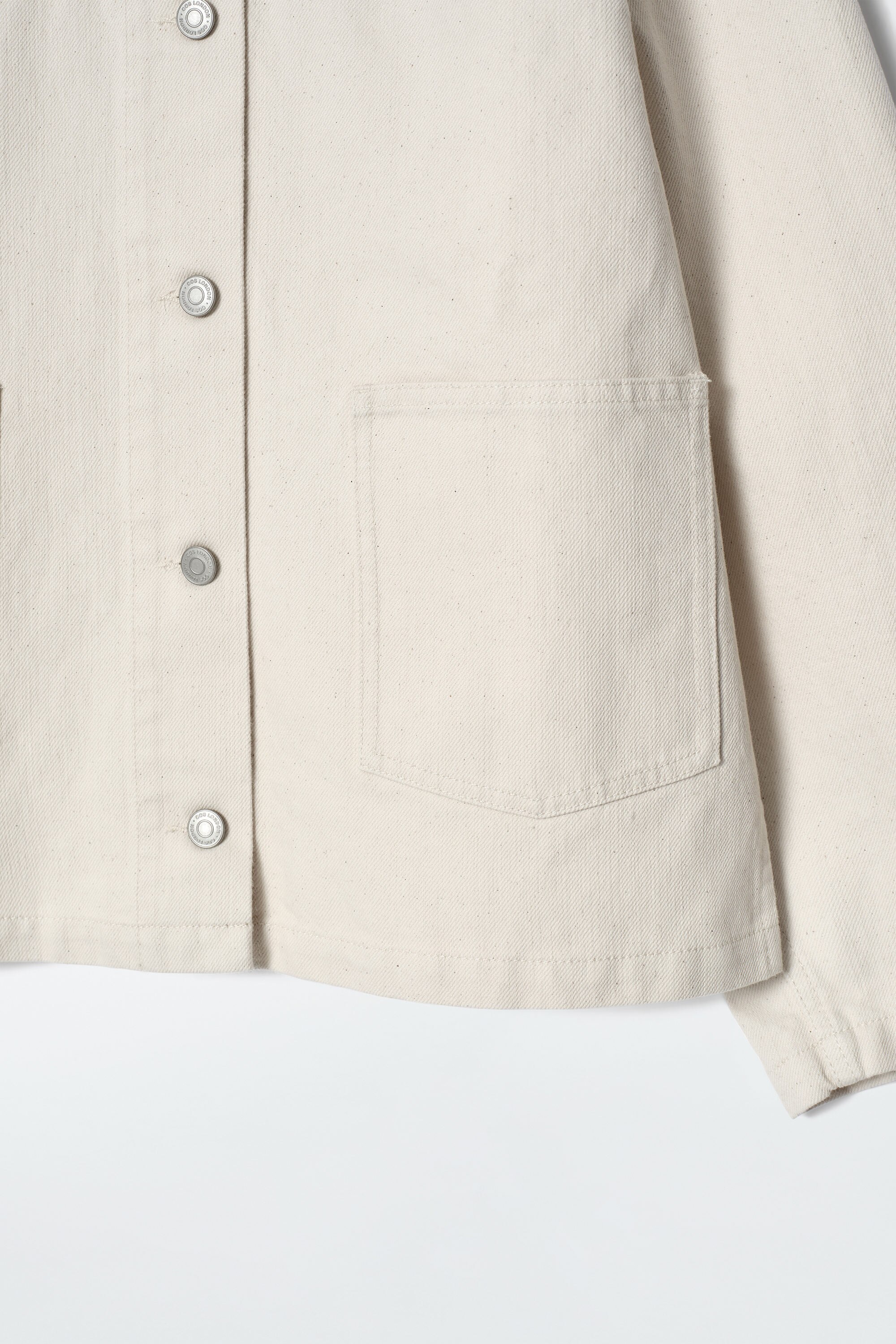 BOXY DENIM JACKET - ECRU | COS