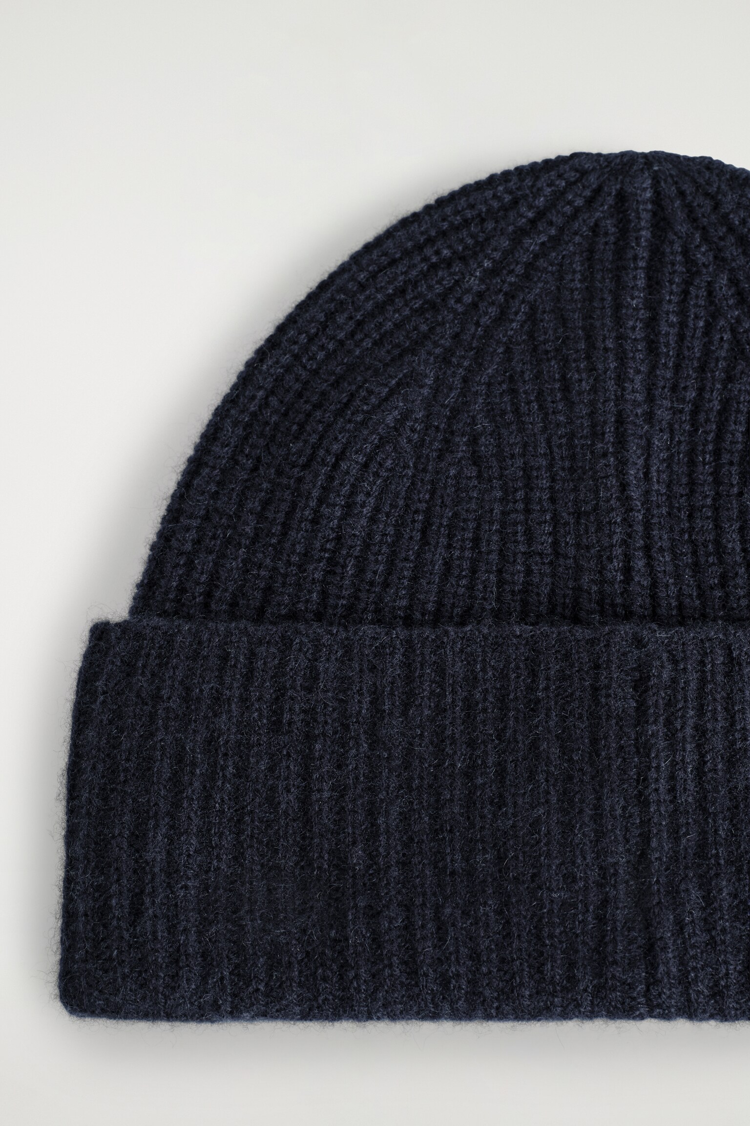 WOOL-CASHMERE BEANIE - NAVY/BORDEAUX MÉLANGE/BEIGE MÉLANGE - 4
