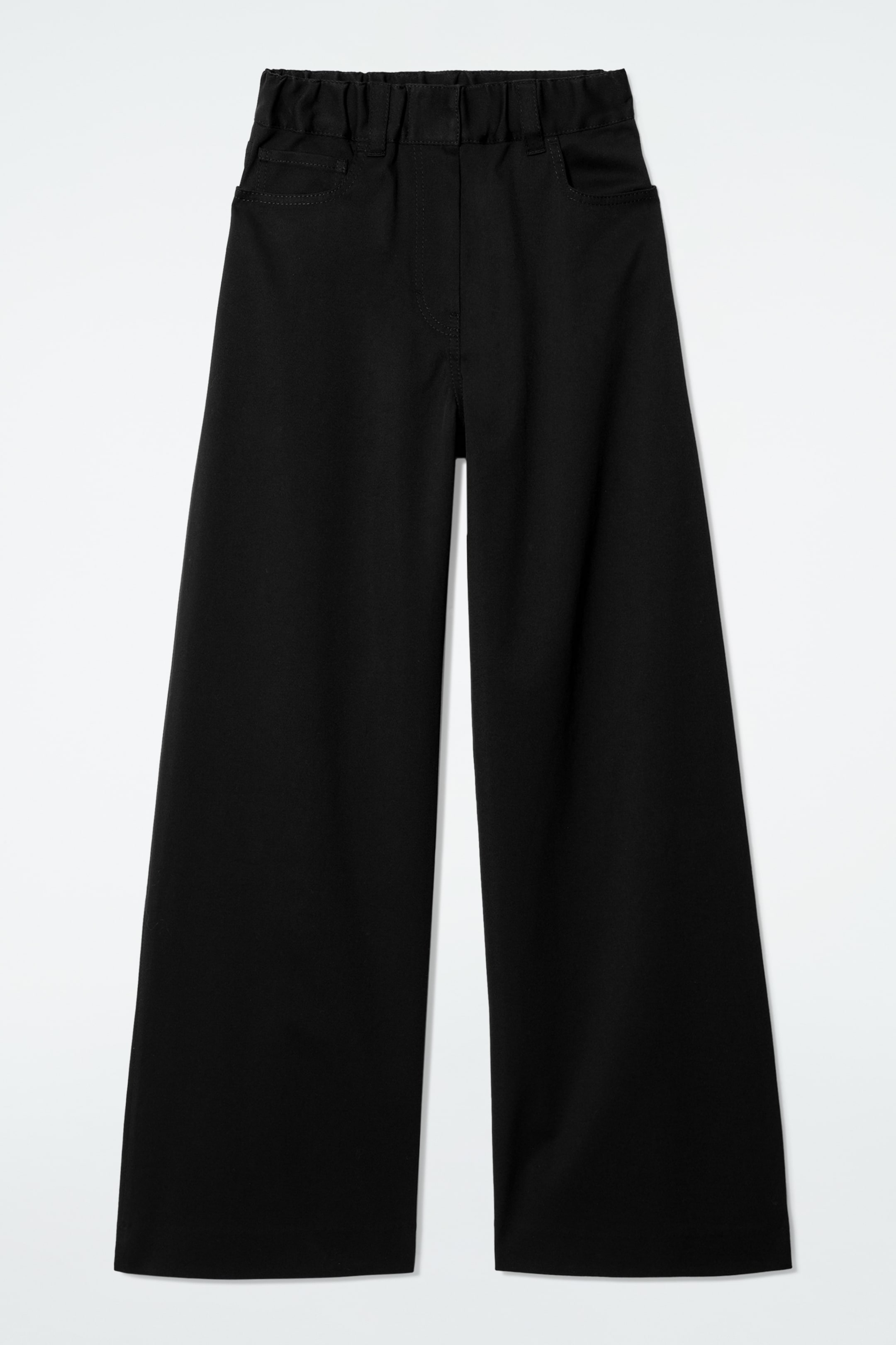Ingrandisci l'immagine: WIDE-LEG COTTON TROUSERS - BLACK - DONNA | H&M CH 6