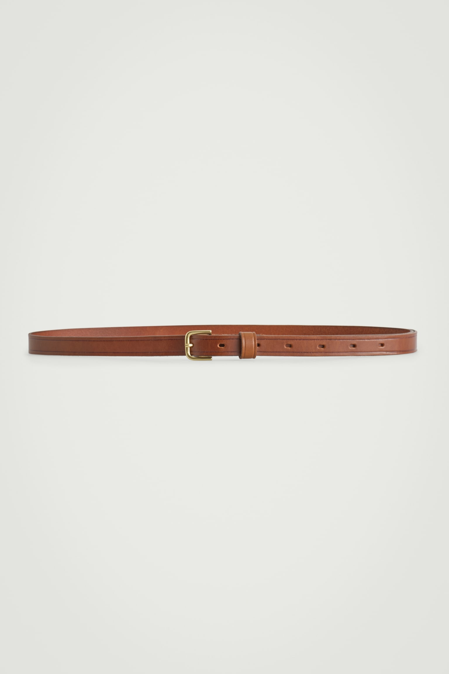 CEINTURE FINE EN CUIR - BRUN/NOIR - 2