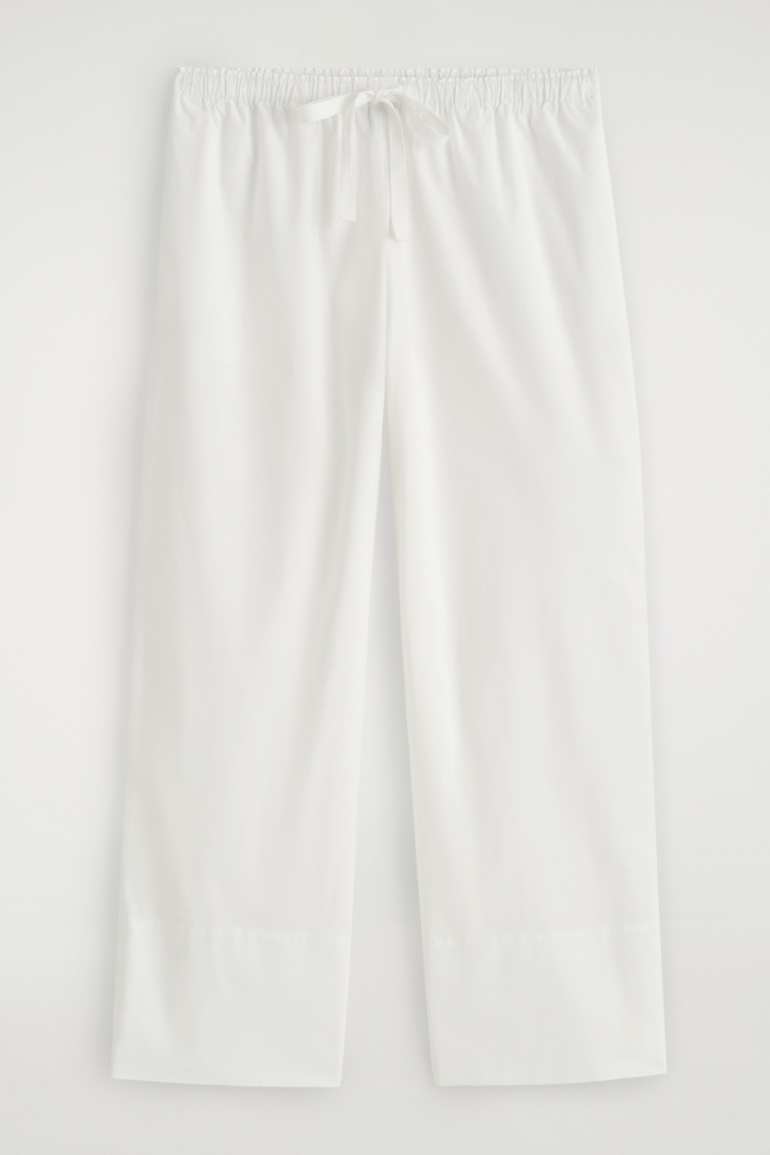 PANTALONI IN COTONE CON COULISSE - BIANCO/NERO - 2