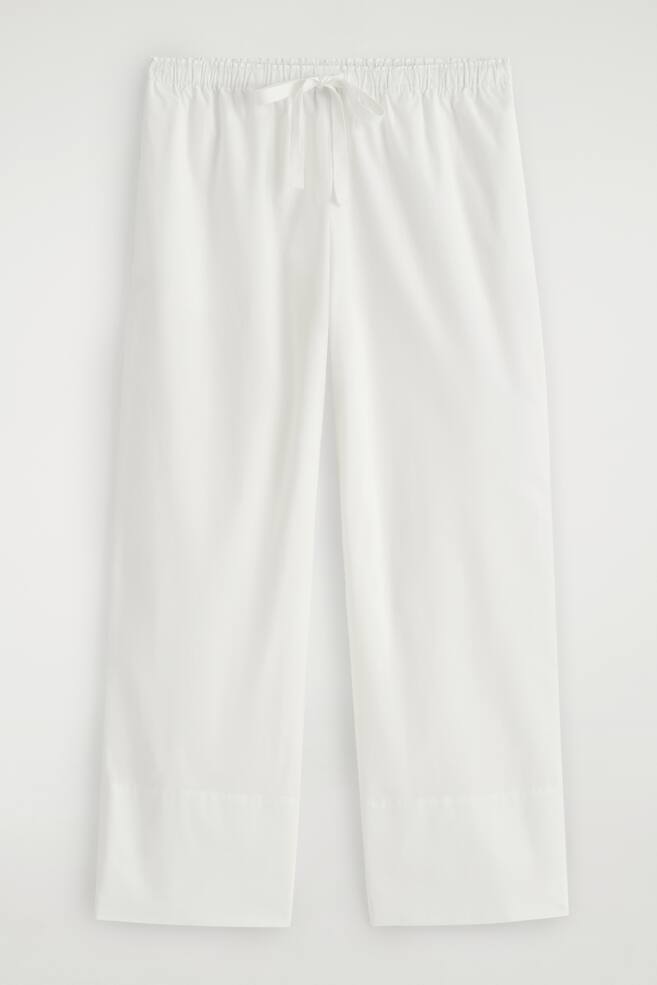 PANTALÓN ALGODÓN CINTURA ELÁSTICA - BLANCO - 1