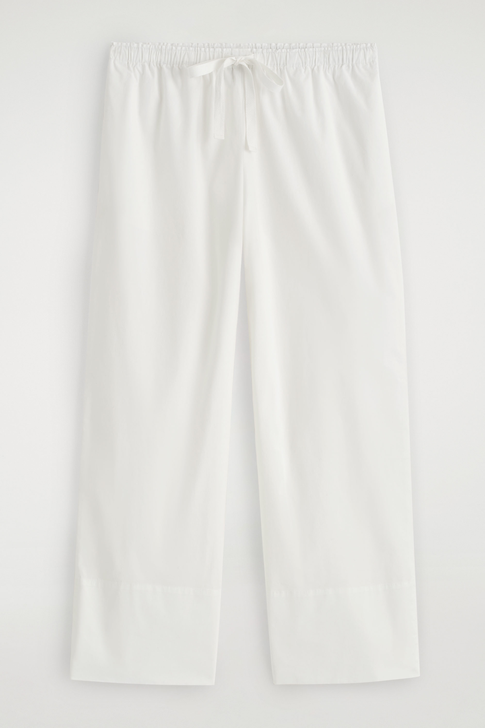 DRAWSTRING COTTON PANTS - WHITE | COS