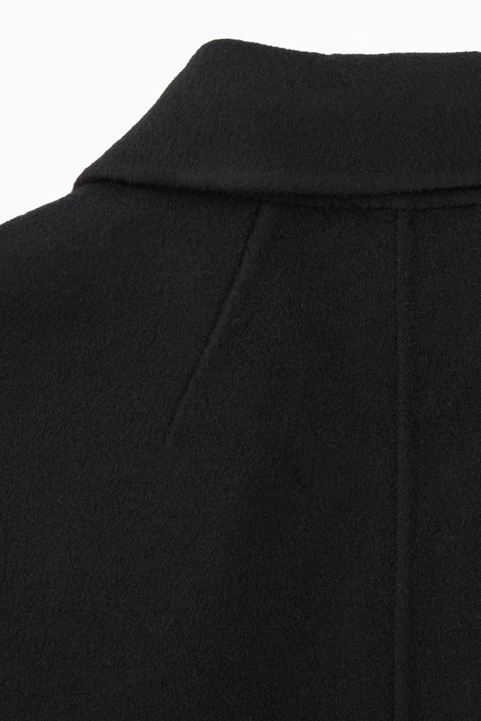BOXY DOUBLE-FACED WOOL JACKET - BLACK - 3