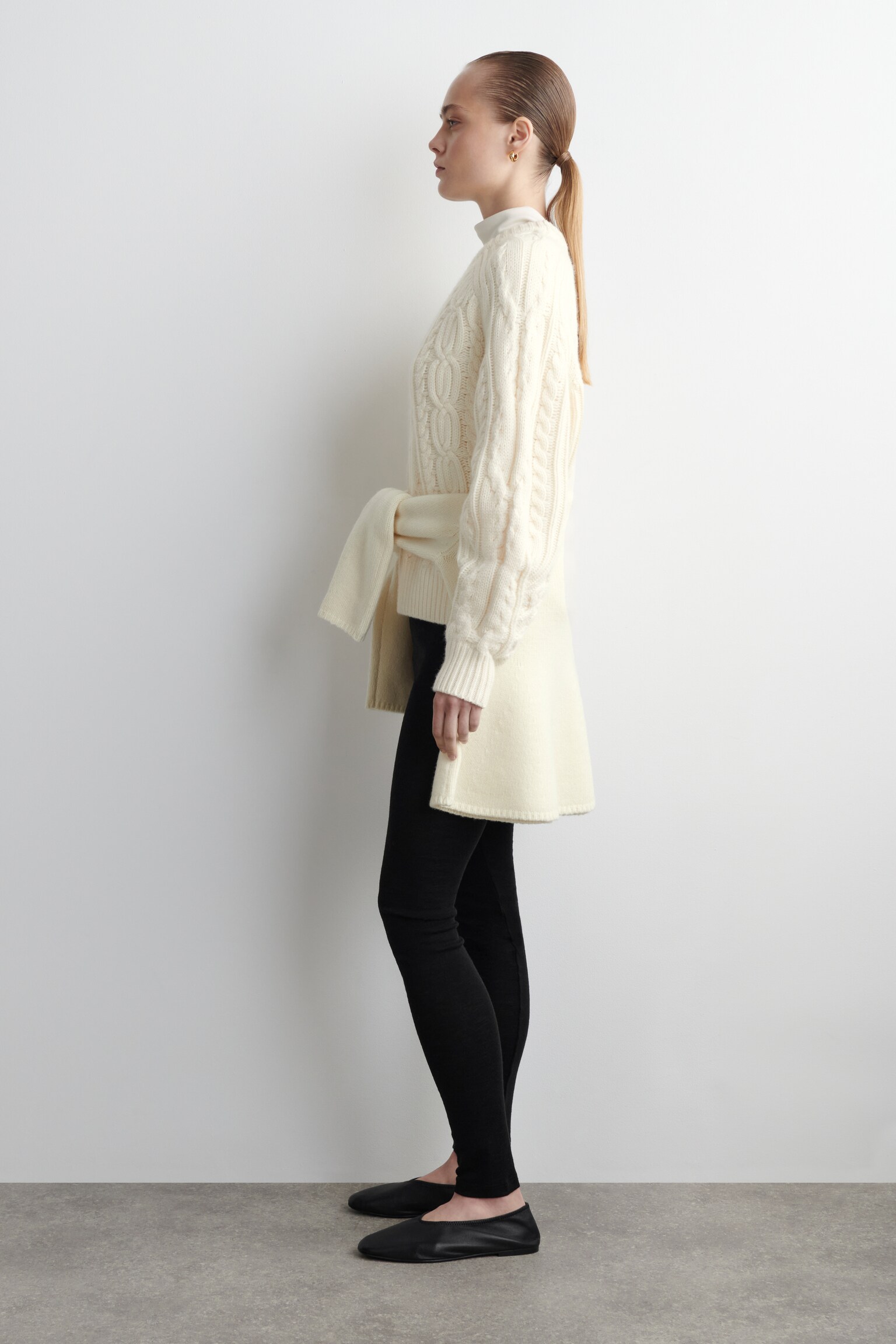 LEGGINGS DE LANA MERINO - NEGRO/BEIGE/CUADROS - 3