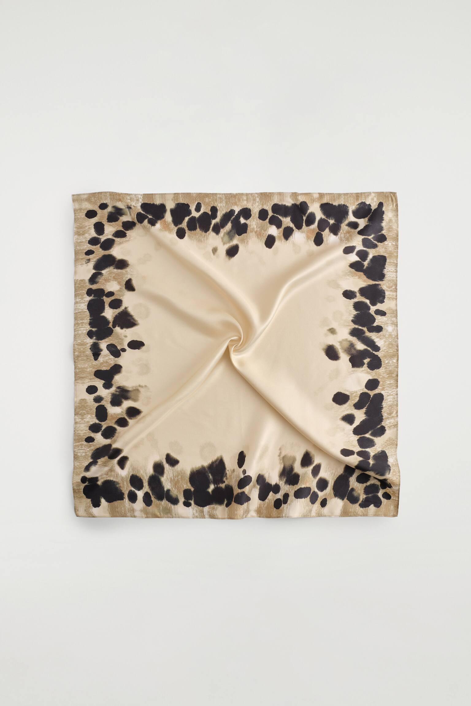 ANIMAL-PRINT SILK SCARF - CHAMPAGNE / ANIMAL PRINT - 2