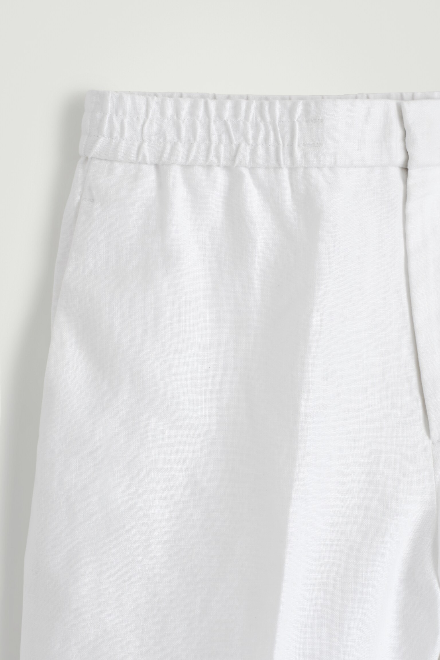 SHORT TAILLE ÉLASTIQUÉE EN LIN - BLANC/BLEU/BLEU MARINE/NOIR/BRUN - 3