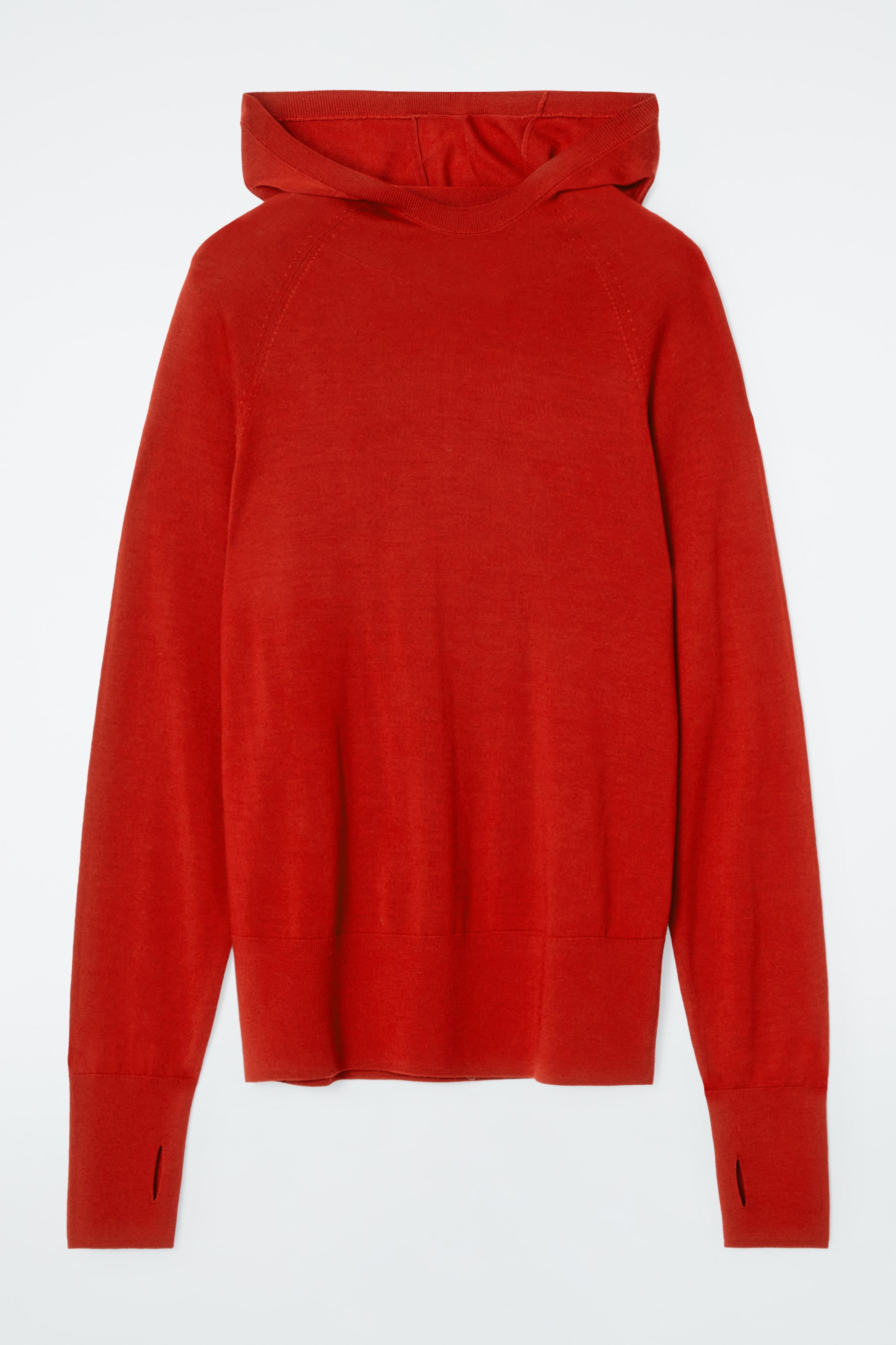 View larger image: MERINO WOOL HOODIE - RED - Ladies | H&M GB 1