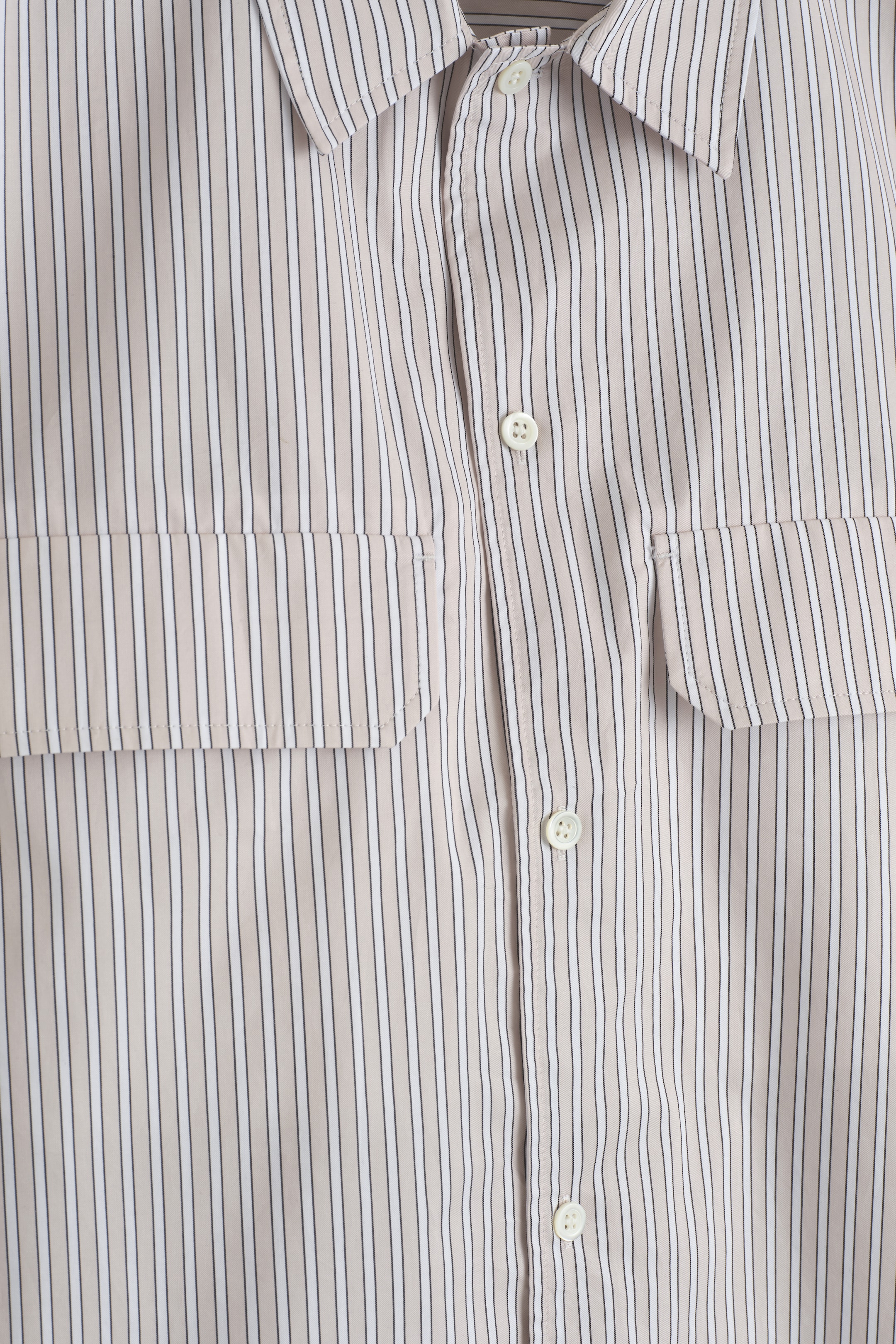 Ingrandisci l'immagine: RELAXED FLAP-POCKET UTILITY SHIRT - MOLE / PINK / STRIPED - UOMO | H&M CH 9