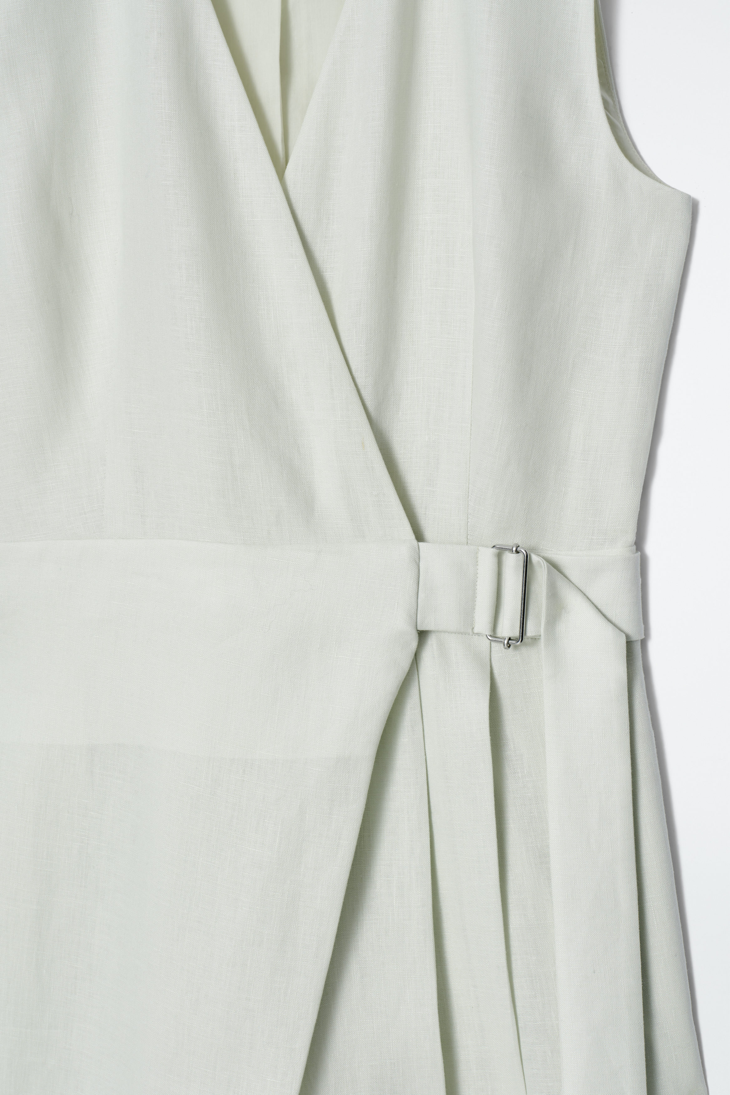 新品 COS コス ラップフロント LINEN JUMPSUIT ブラック 36 WRAP-FRONT LINEN JUMPSUIT - BLACK | COS