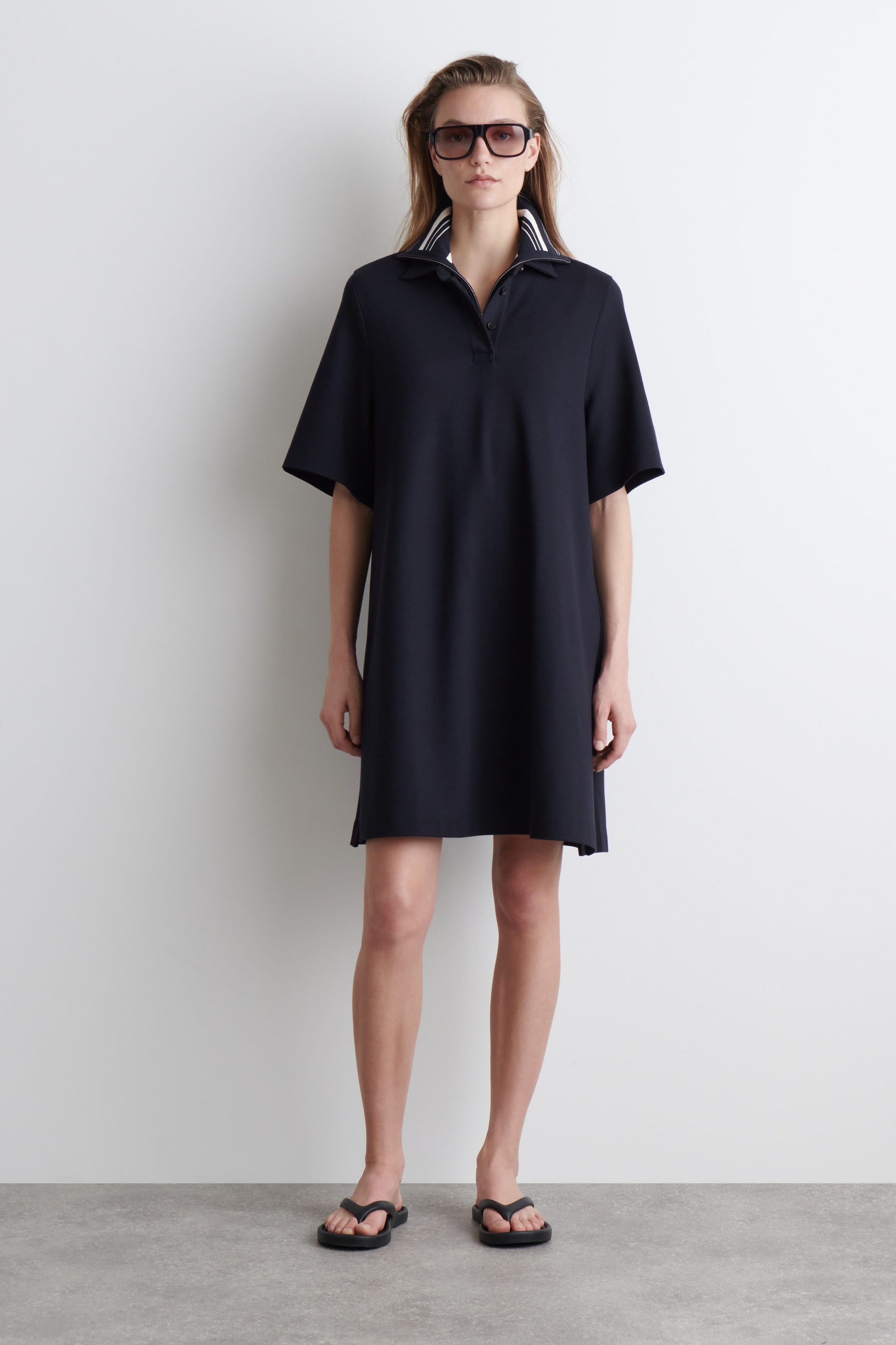JERSEY POLO MINI DRESS