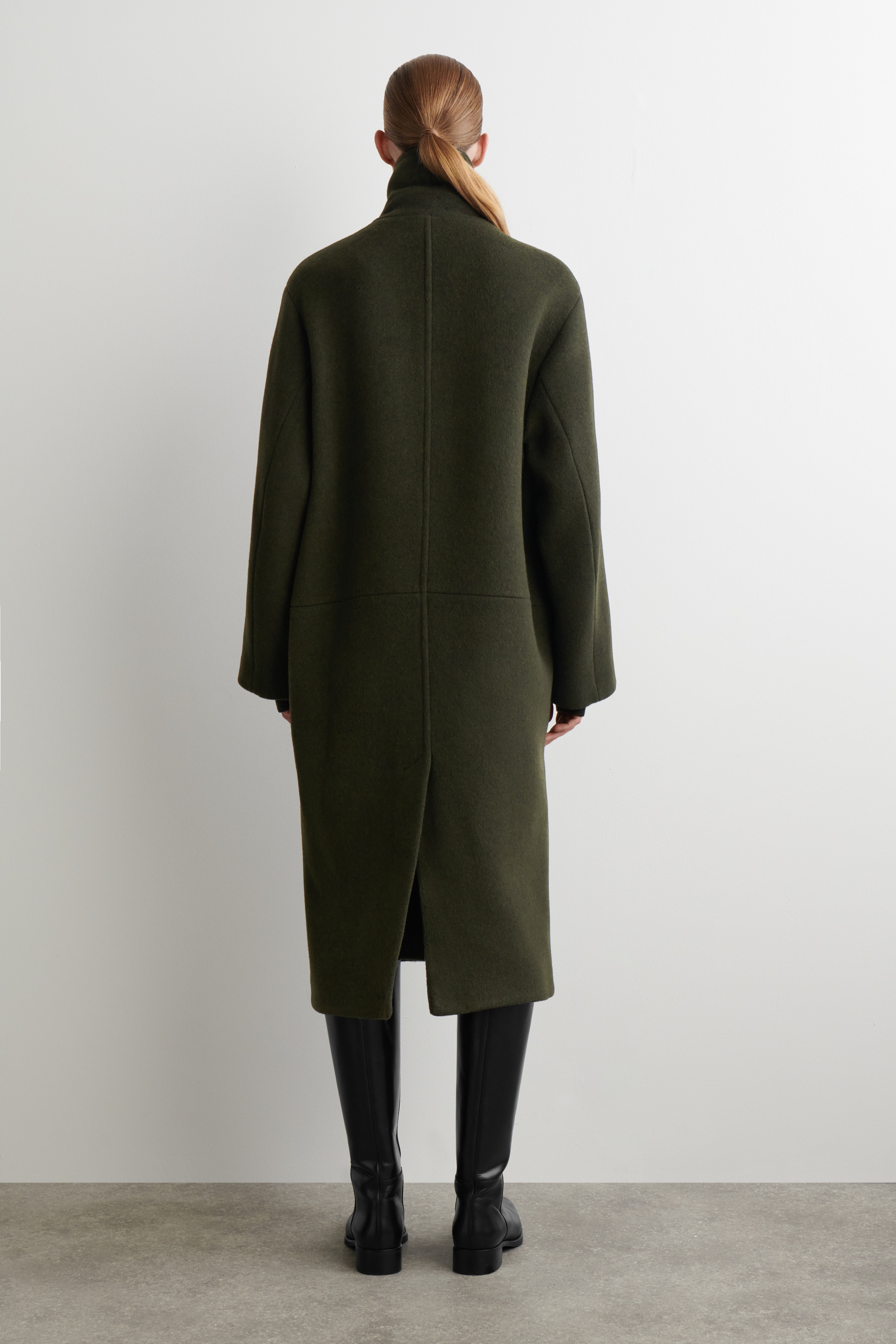 ebossy damesjas met dubbele rij knopen, trenchcoat, slank, volledige lengte, lange overjas, Wit, M