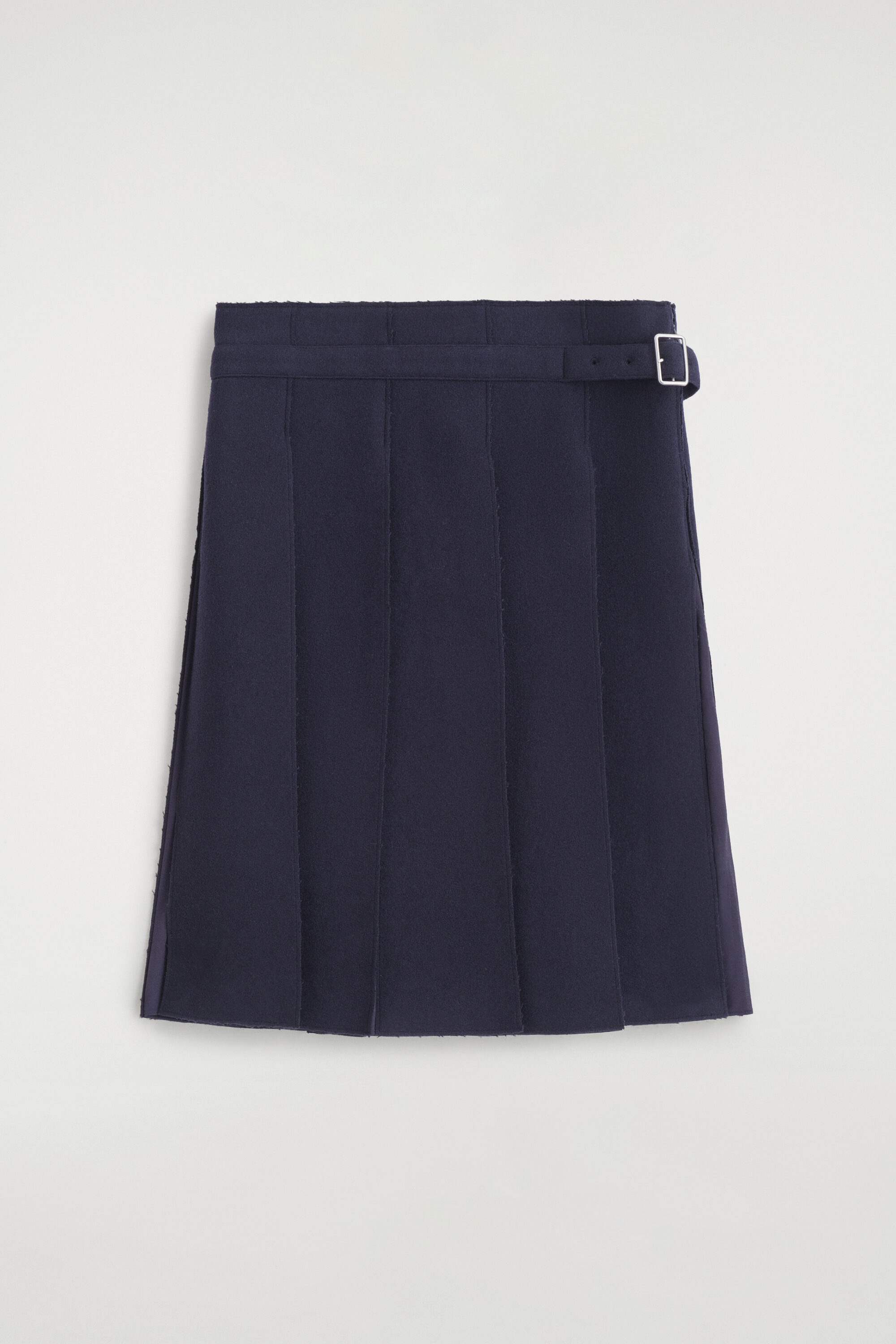 BELTED PLEATED WOOL-BLEND SKIRT - thumbnail 6
