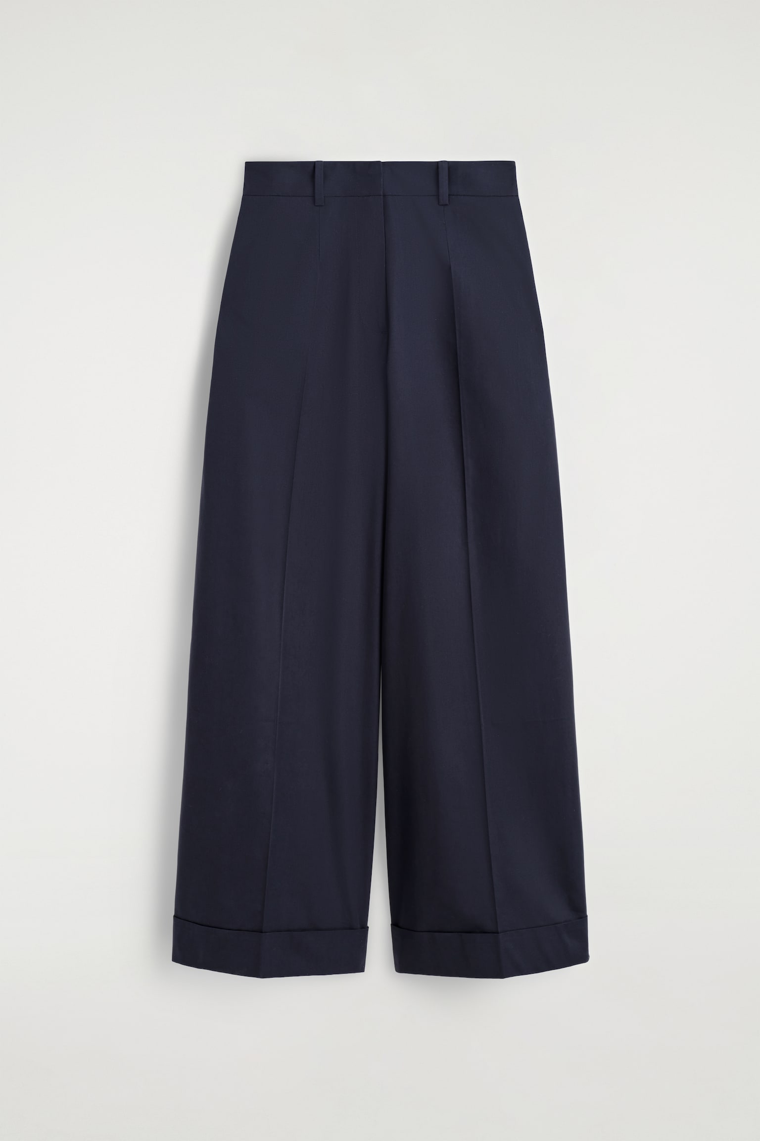 HOSE AUS BAUMWOLL-TWILL MIT WEITEM BEIN - NAVYBLAU/BEIGE - 1