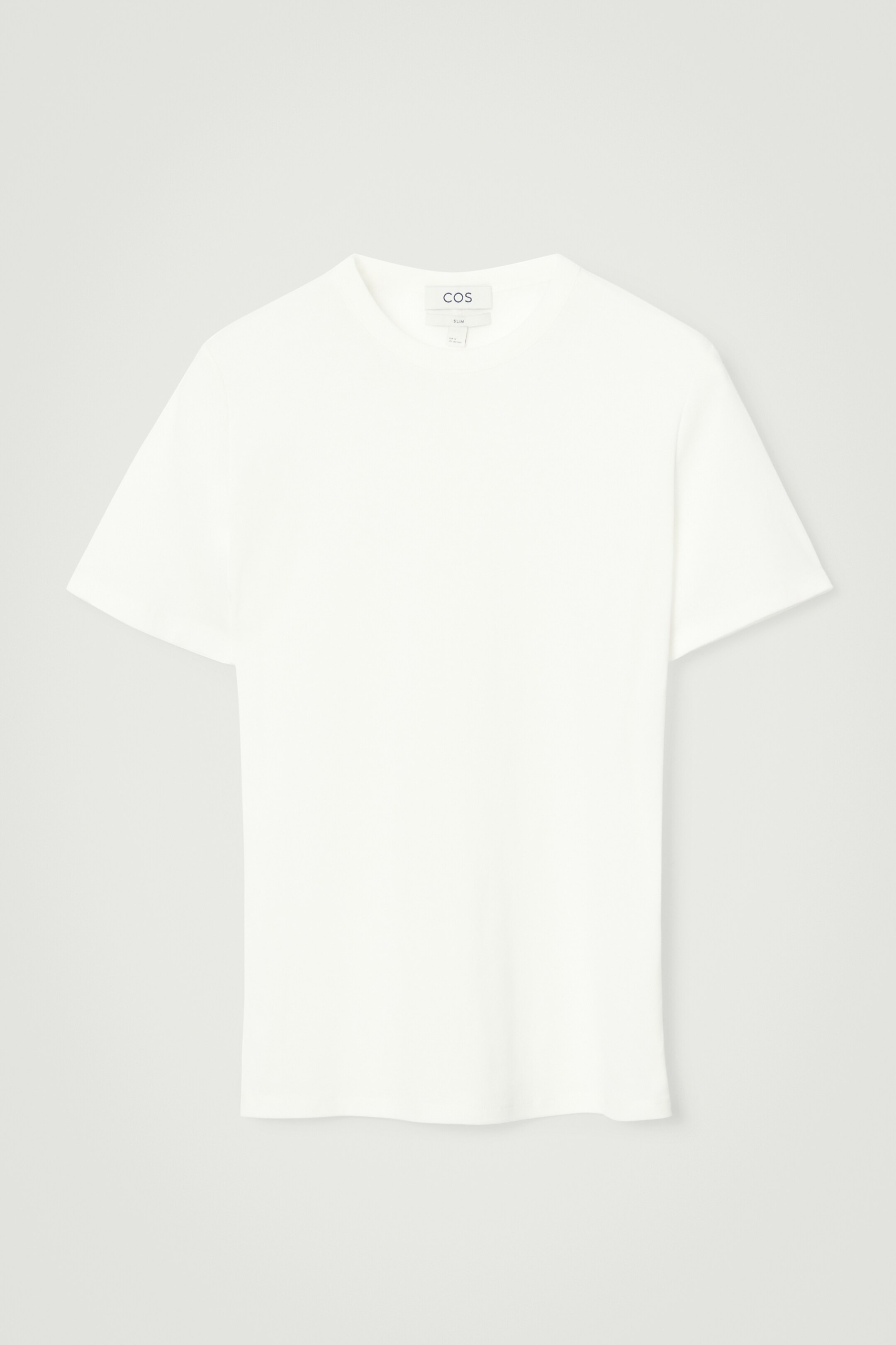 View larger image: SLIM COTTON-CREPE T-SHIRT - OFF-WHITE - Men | H&M GB 1