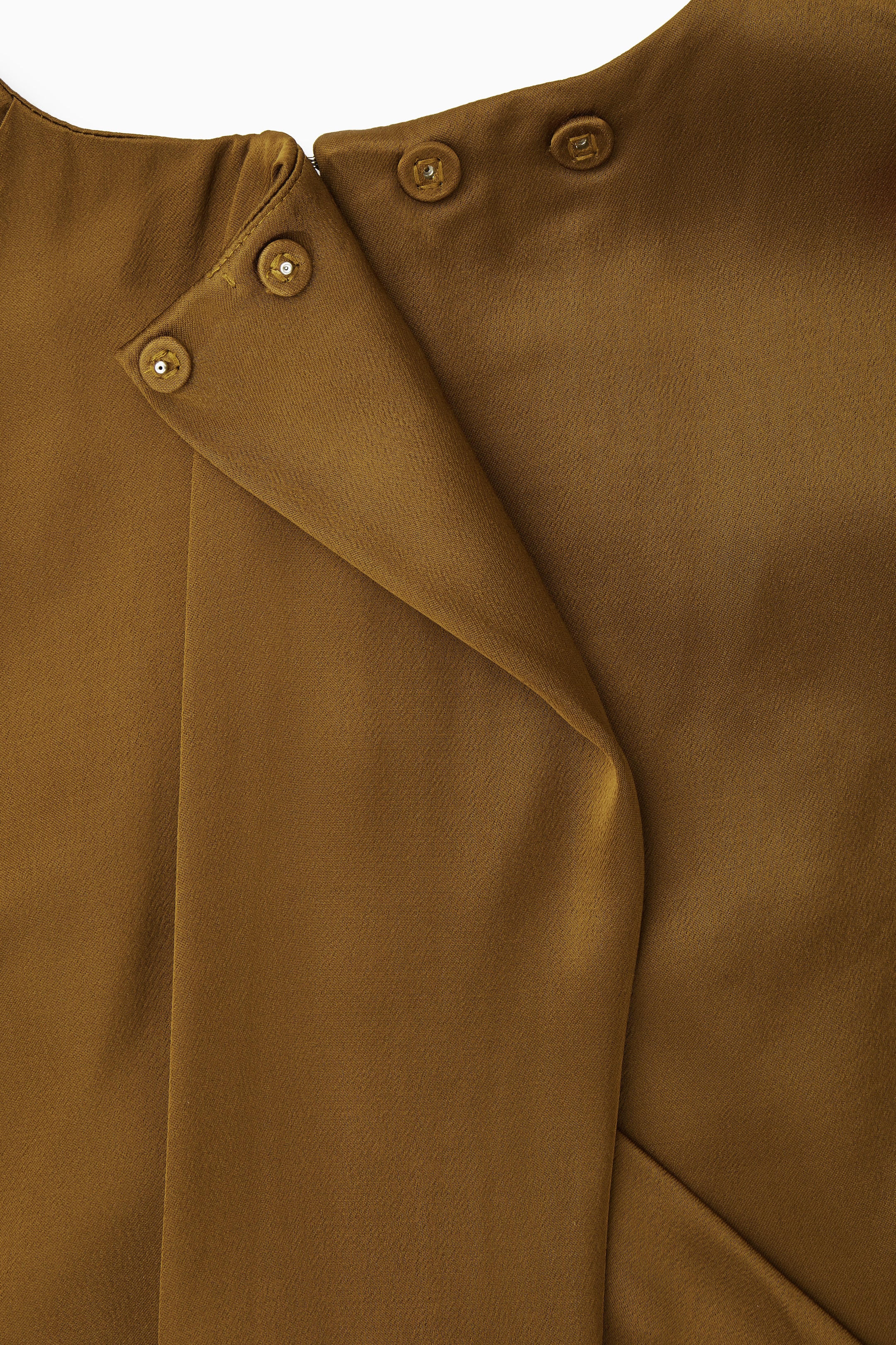 View larger image: DRAPED CAP-SLEEVE MIDI DRESS - BROWN - Ladies | H&M GB 2