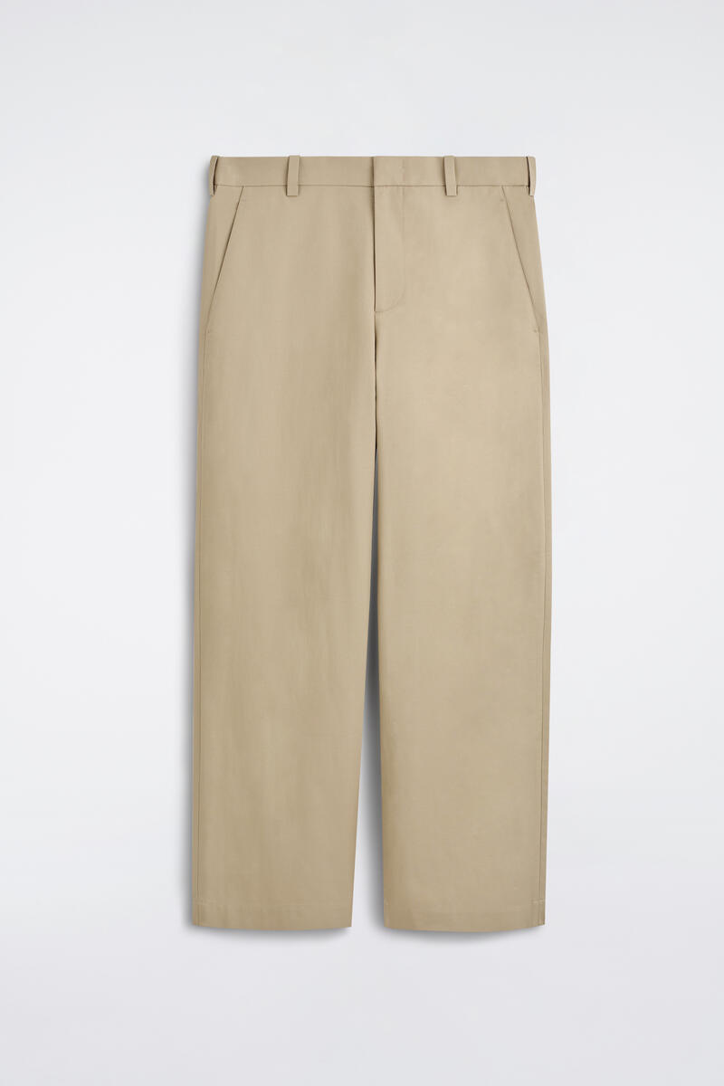 Cotton Wide-Leg Chinos