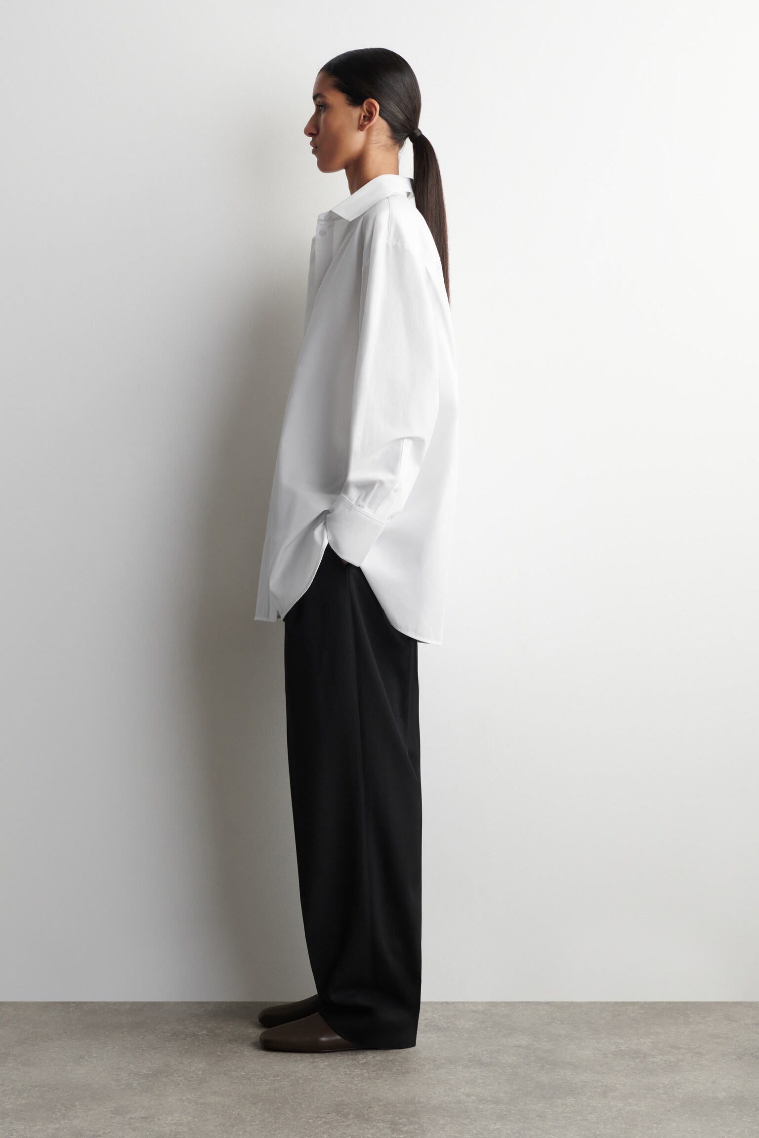 CHEMISE HABILLÉE EN COTON - BLANC/BLEU MARINE - 7