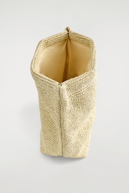 FOLDED CLUTCH BAG - STRAW — BEIGE 3