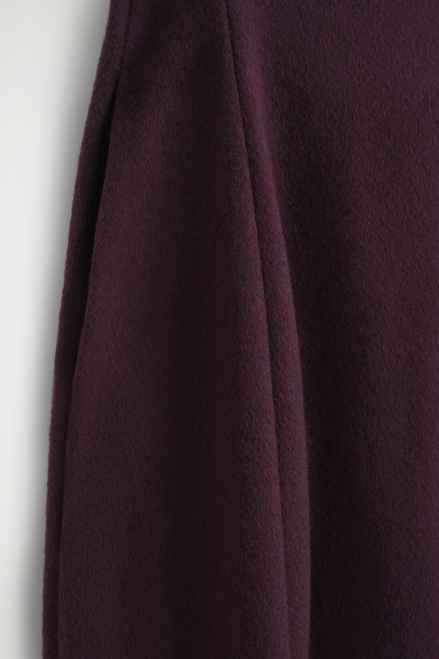 SCULPTED BRUSHED-WOOL MIDI DRESS - BURGUNDY/NAVY - 3