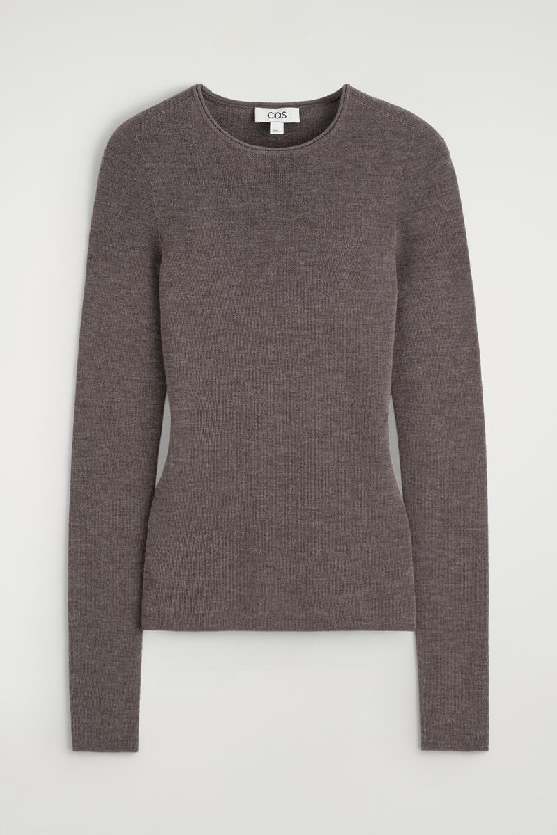 Seamless Merino Wool Long-Sleeved Top