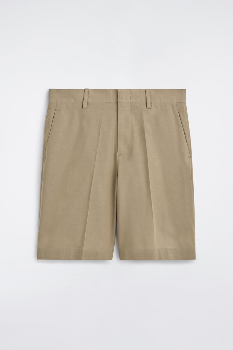 COS Tailored Textured-Cotton Shorts Beige Men's Size 54