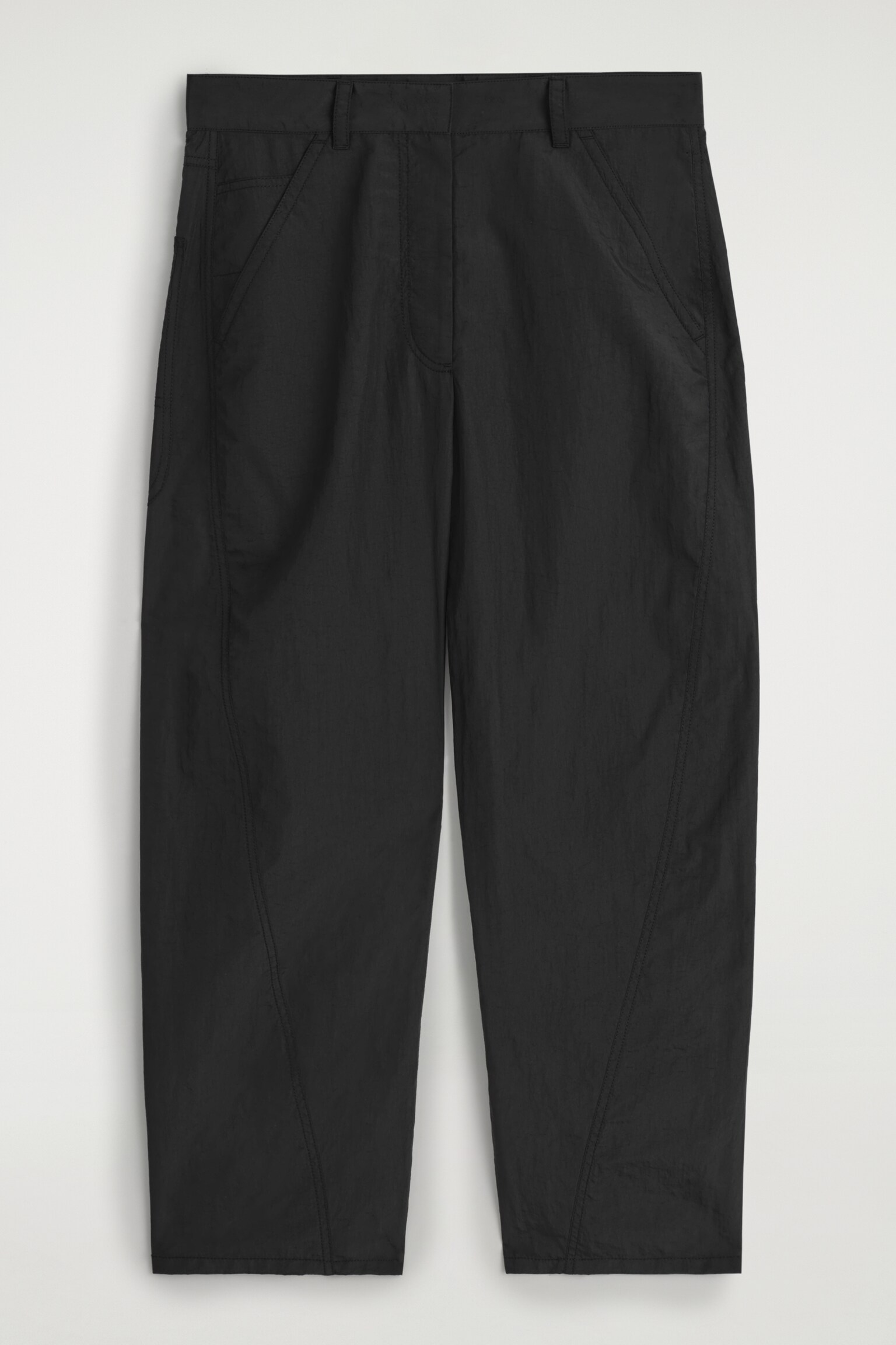 PANTALÓN DE NAILON BARREL FIT - NEGRO - 2