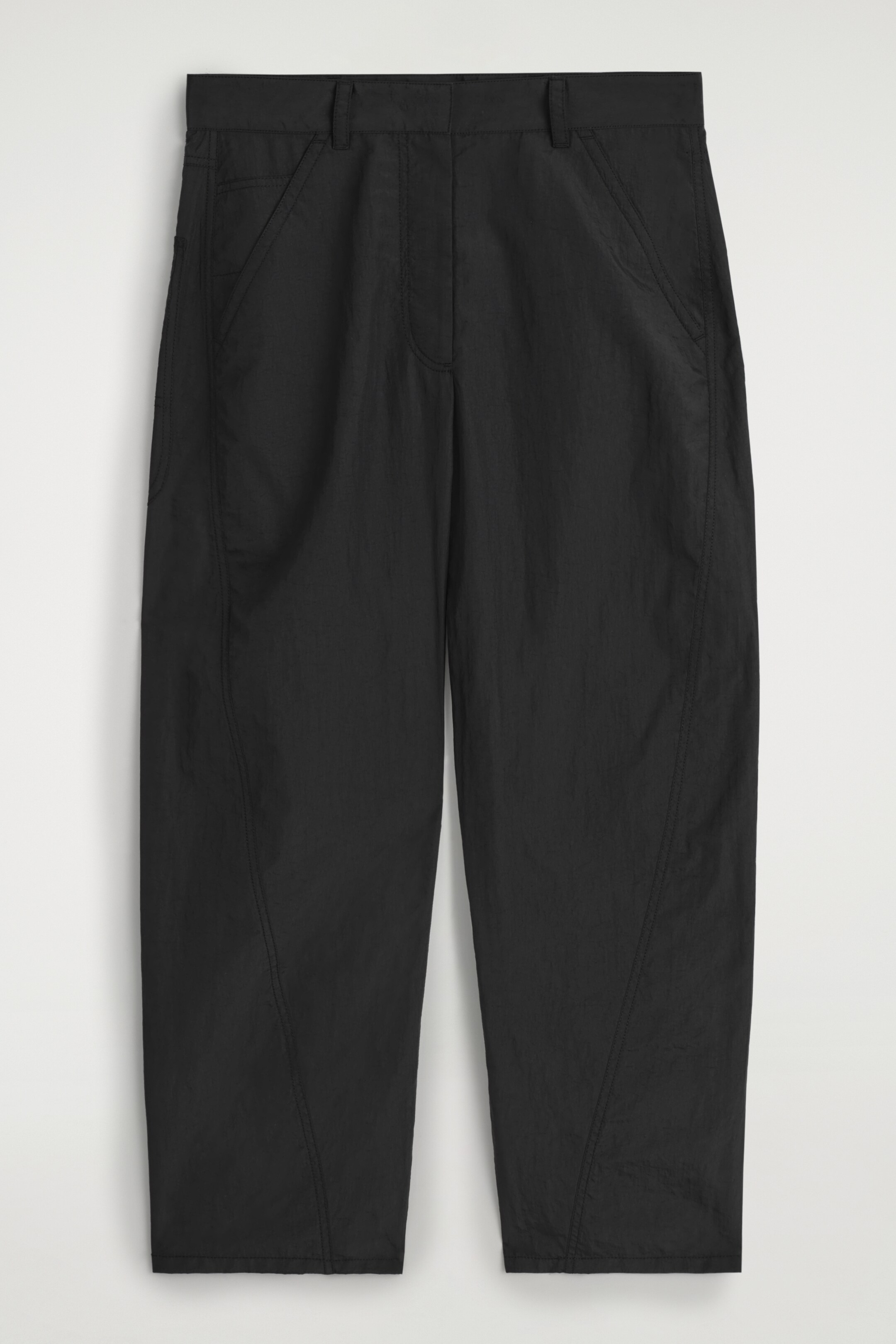 Vezi imaginea mai mare: PANTALONI DIN NAILON CU CROIALĂ BARIL - NEGRU - FEMEI | H&M RO 6