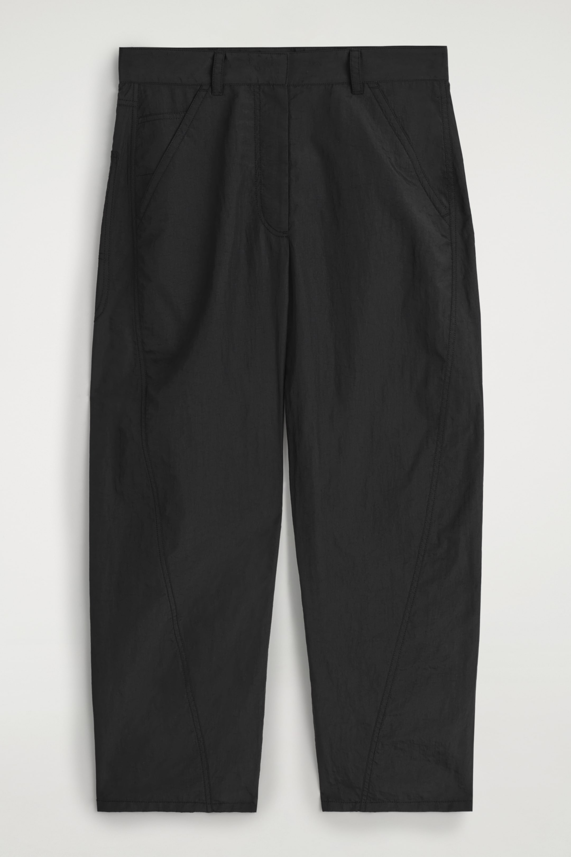 Grotere afbeelding bekijken: NYLON BROEK MET TROMPETPANTALON - ZWART - DAMES | H&M NL 6
