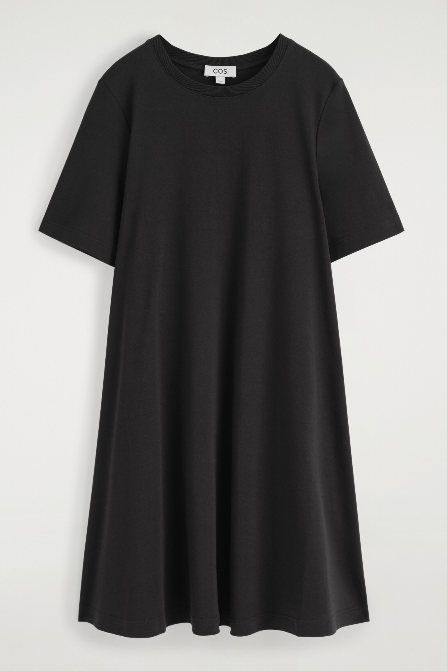 VESTIDO-CAMISETA CORTO ACAMPANADO - NEGRO/BLANCO/ROJO - 2