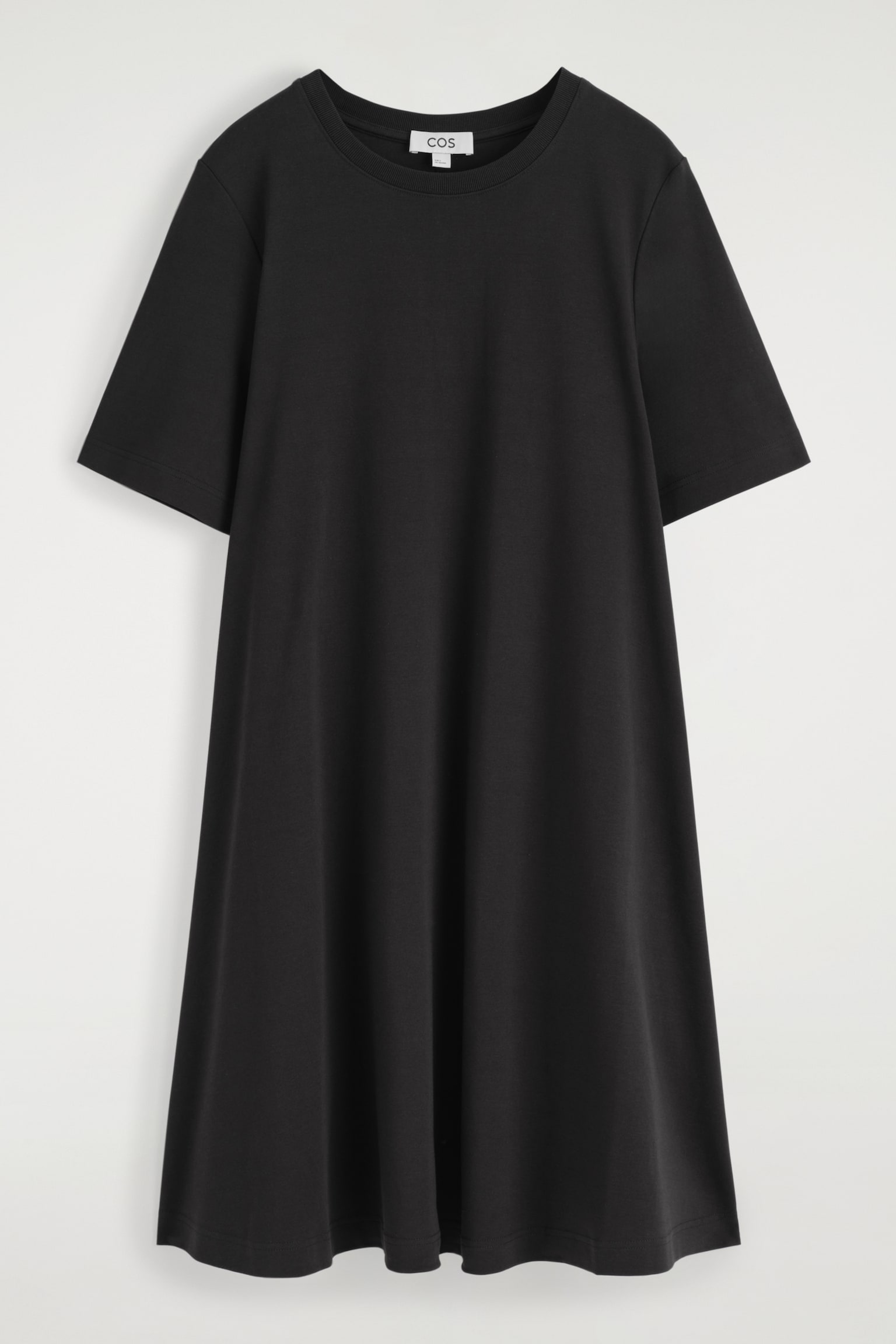 ROBE T-SHIRT TRAPÈZE COURTE - NOIR/BLANC/ROUGE - 2