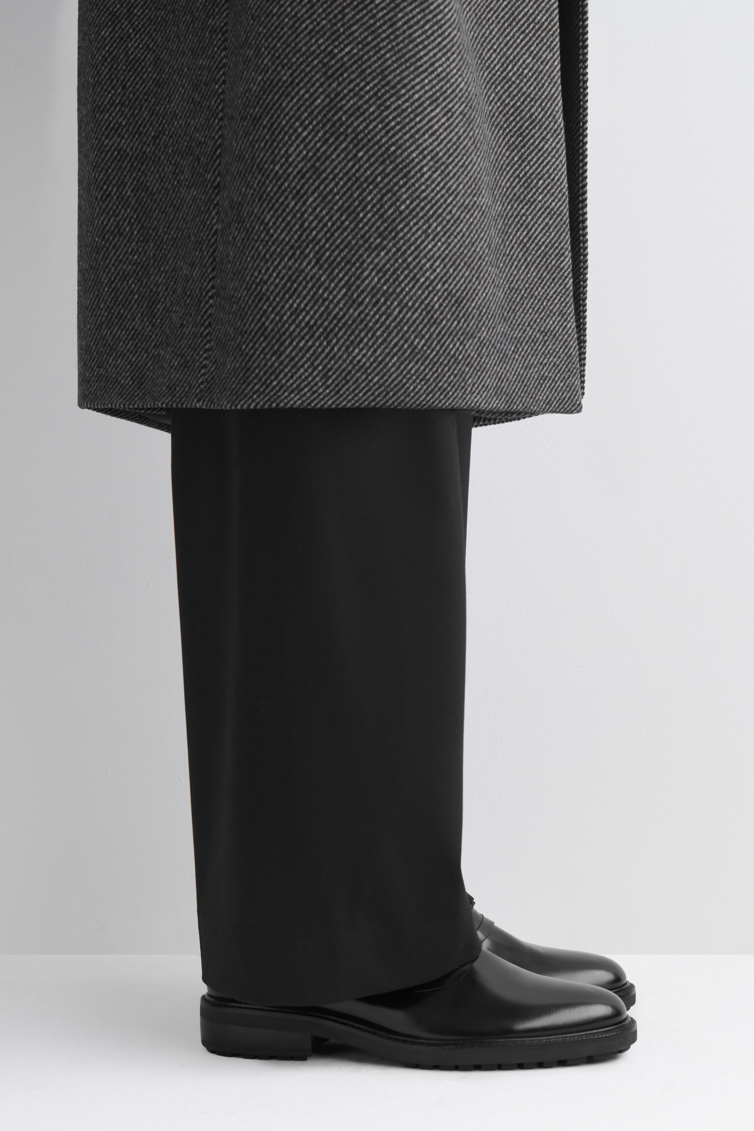 LEREN OXFORD SCHOENEN - ZWART/BORDEAUX - 6