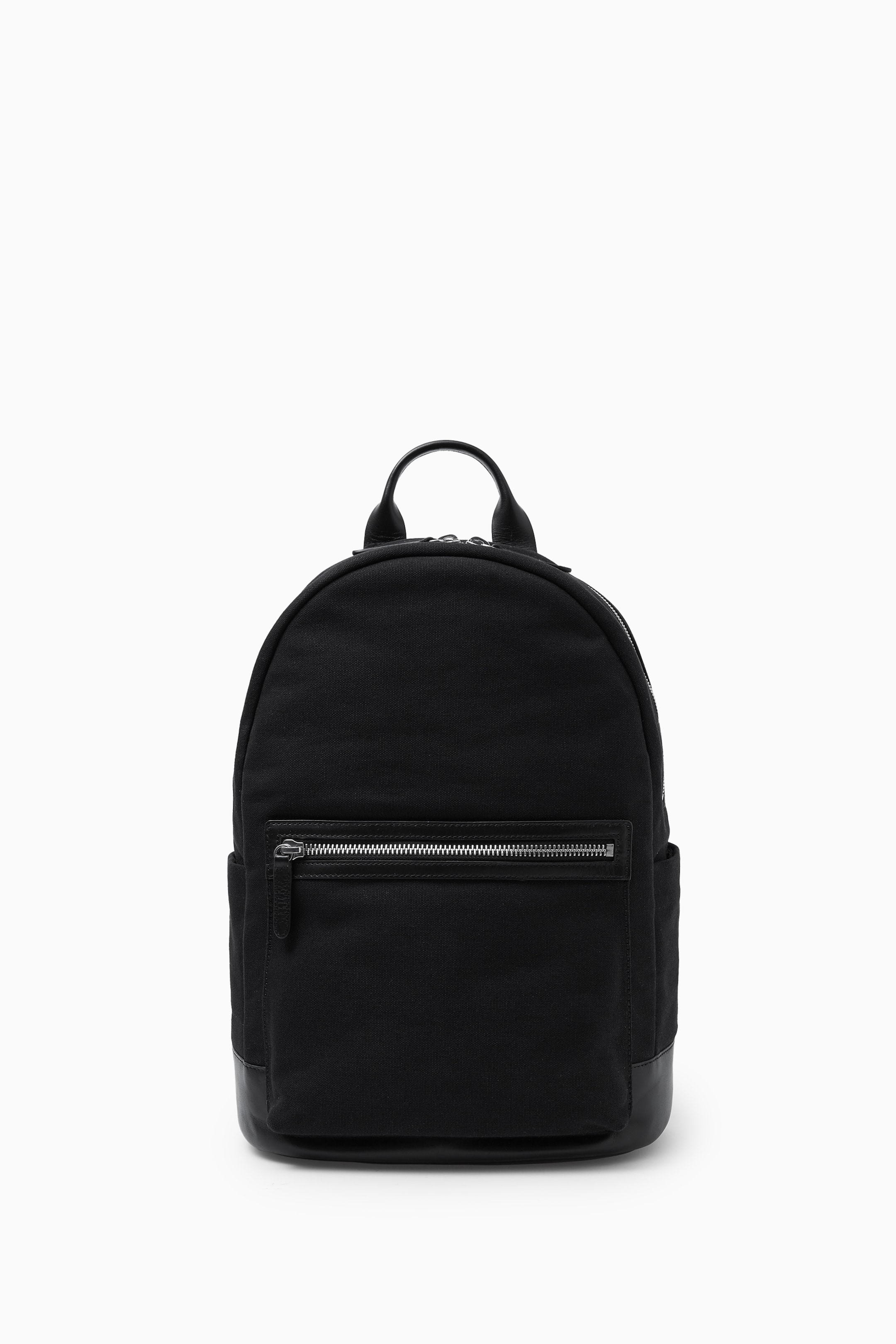 Grösseres Bild ansehen: RUCKSACK AUS CANVAS MIT LEDERBESATZ - SCHWARZ - HERREN | H&M CH 1