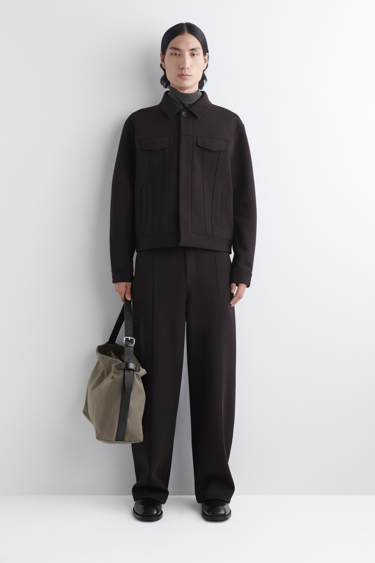 UTILITY MESSENGER BAG - CANVAS - GRAU/NAVYBLAU - 4