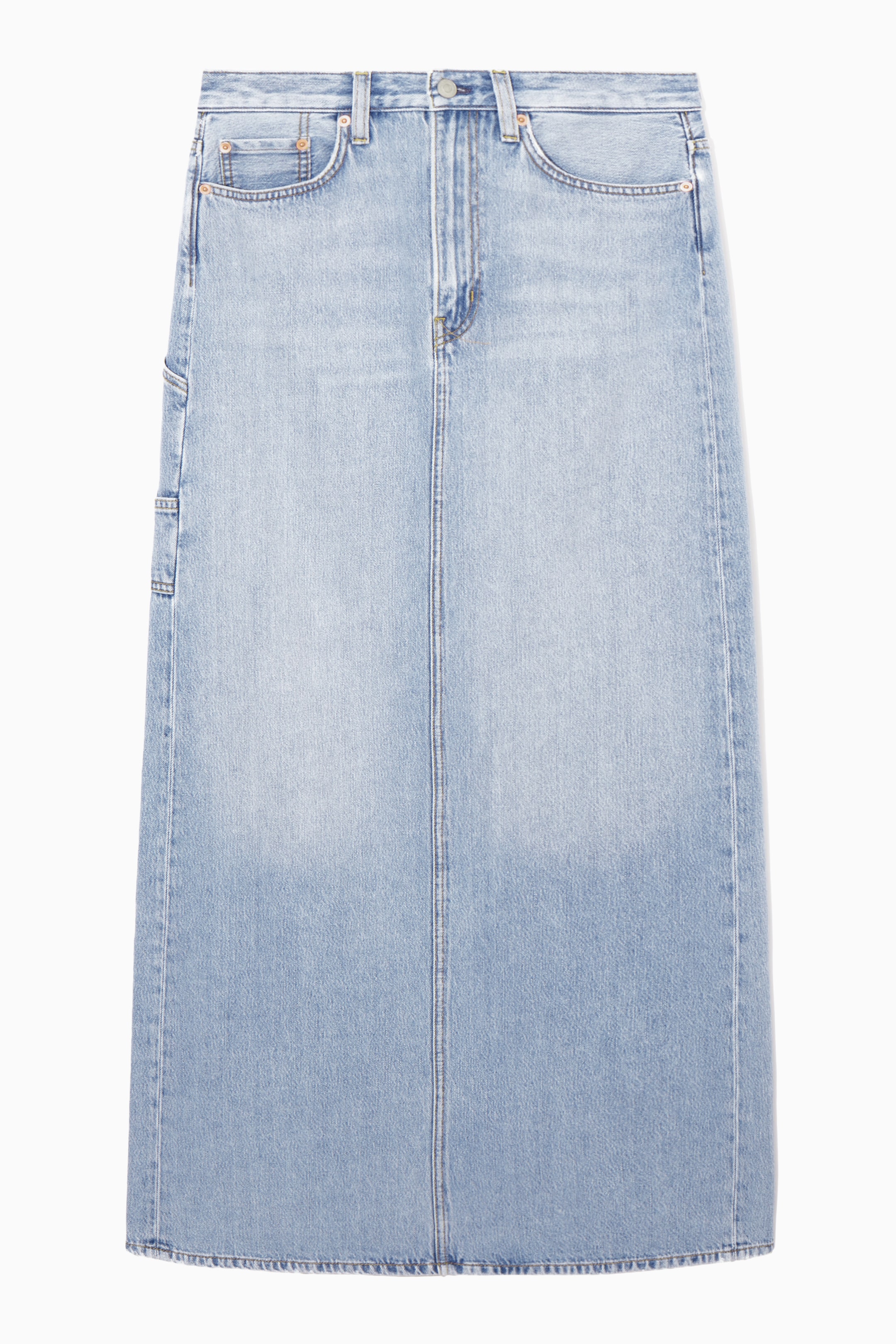Agrandir l'image: JUPE LONGUE EN DENIM - BLEU CLAIR DÉLAVÉ - FEMME | H&M CH 1
