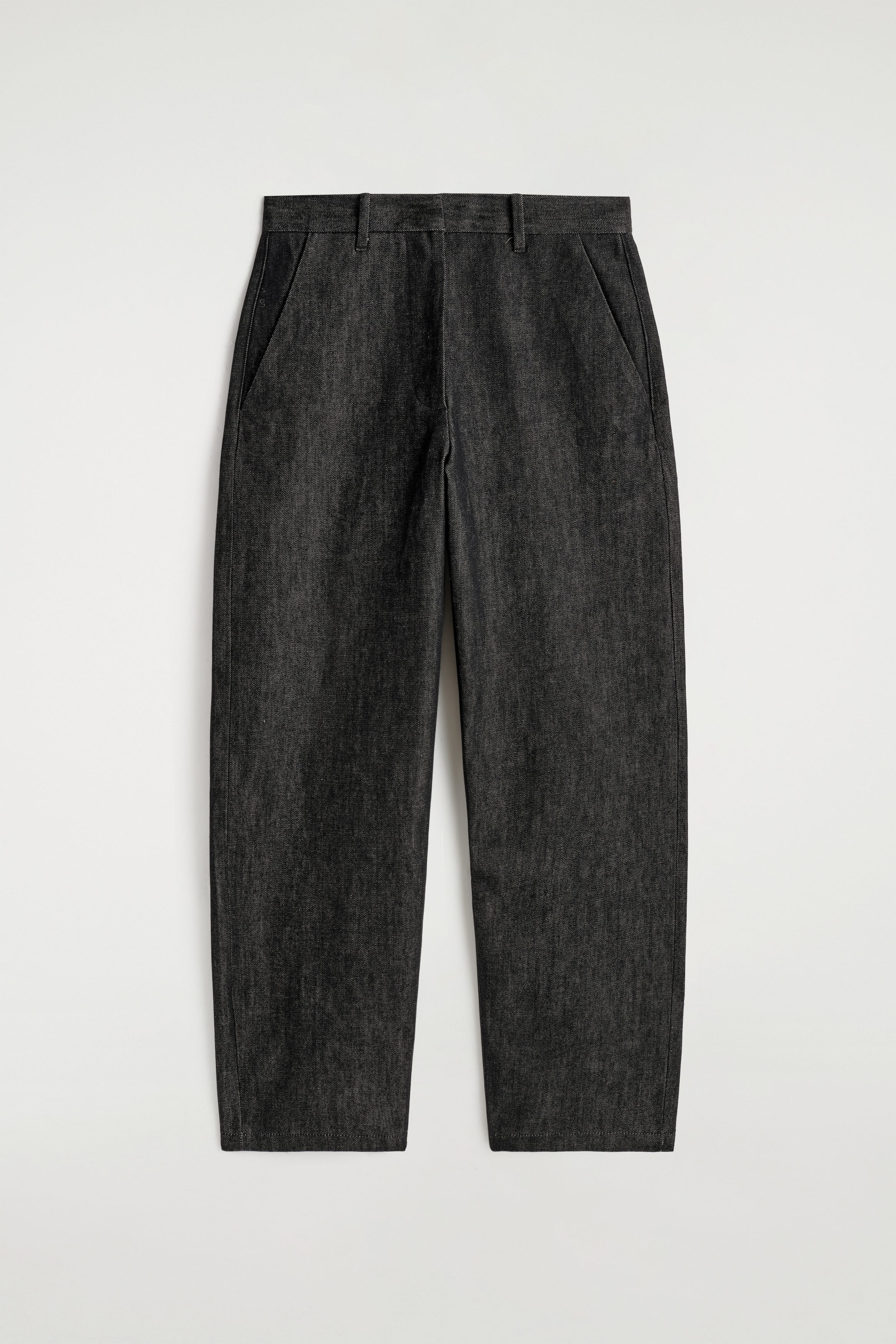 RELAXED-FIT WIDE-LEG DENIM TROUSERS