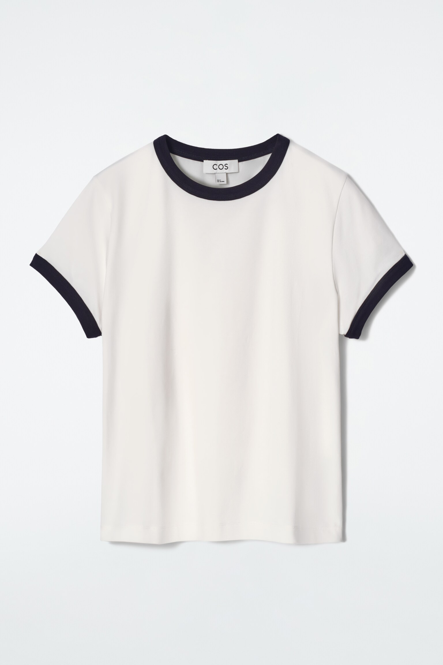 CAMISETA CON RIBETES EN CONTRASTE - BLANCO ROTO / AZUL MARINO/BLANCO/MARRÓN/BURDEOS / CREMA/AZUL MARINO/BLANCO/BLANCO/RAYAS/NEGRO - 2