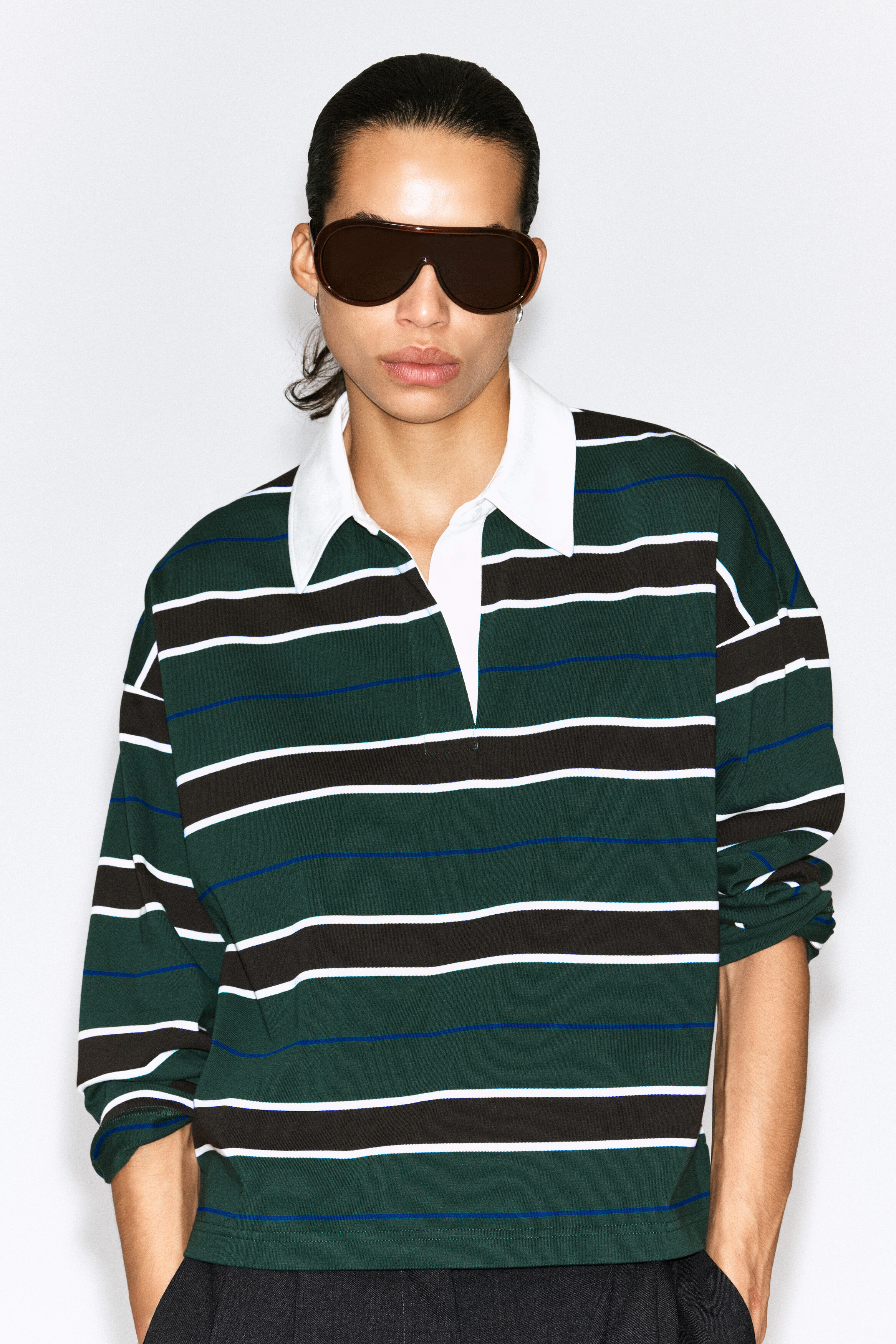 STRIPED COTTON RUGBY SHIRT - thumbnail 6