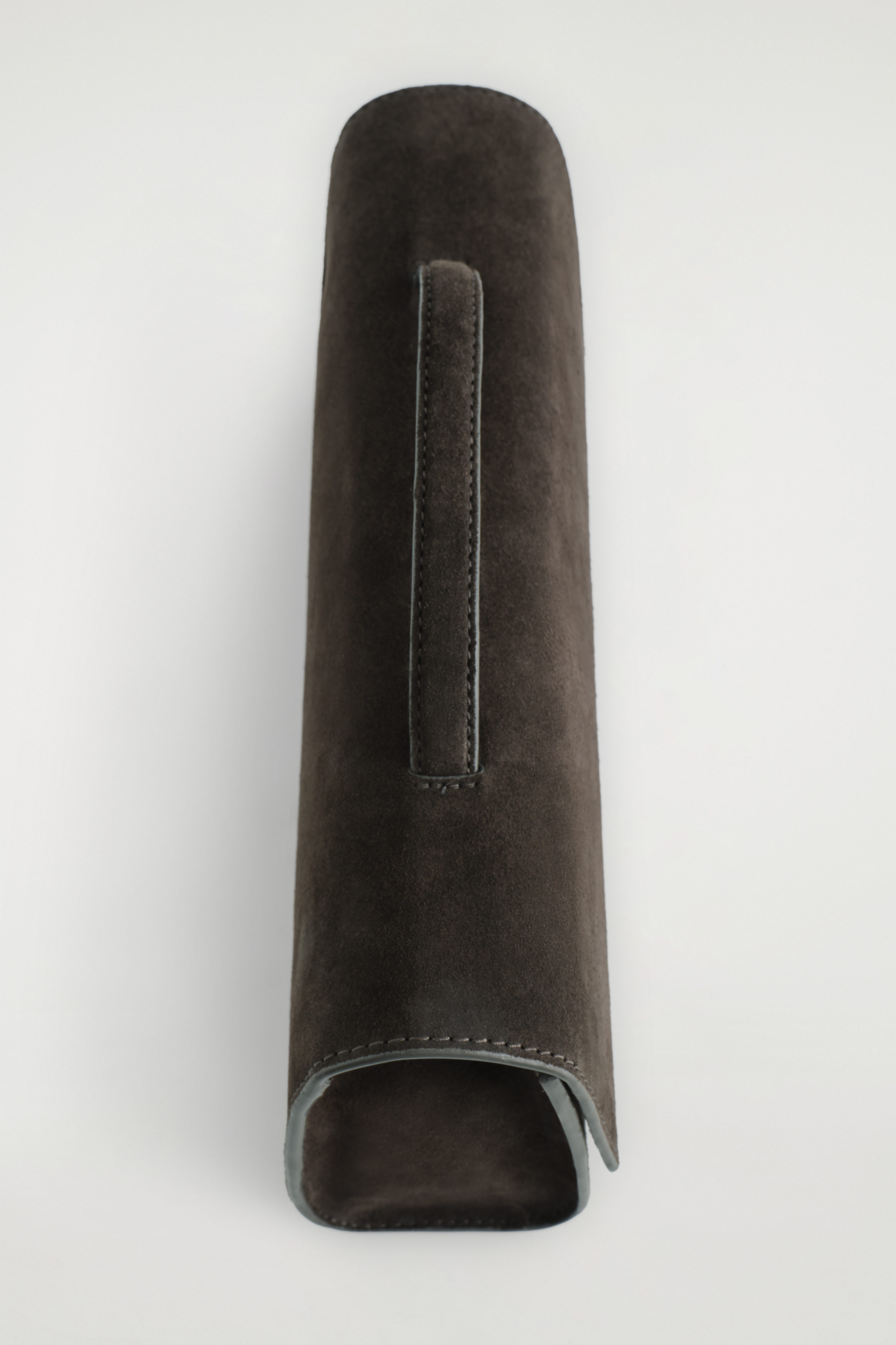GALLERY CLUTCH BAG - SUEDE - DARK BROWN | COS
