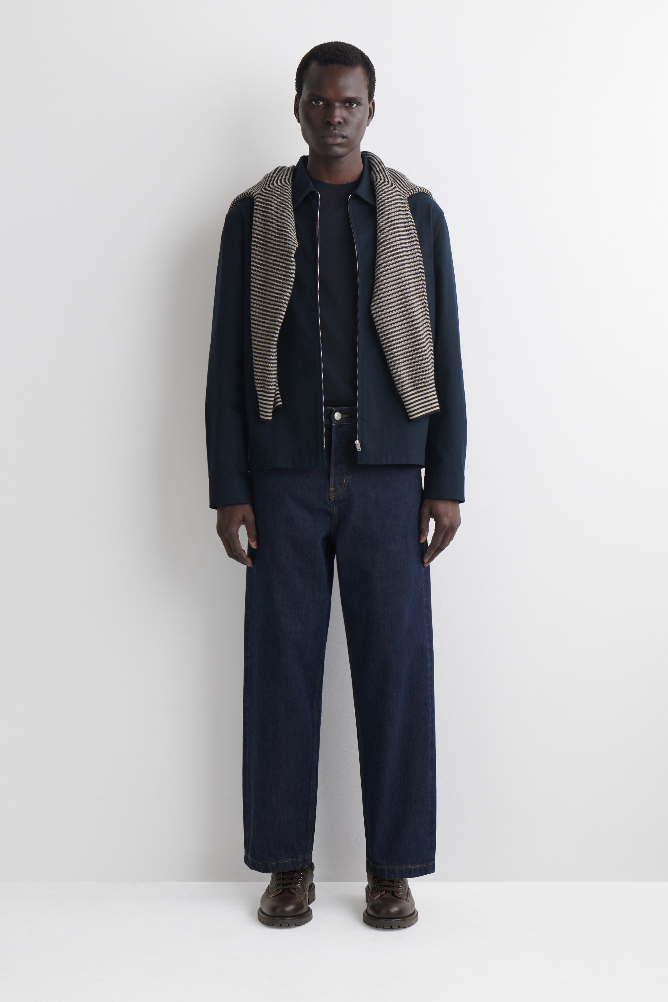 Agrandir l'image: LOT DE 3 T-SHIRTS À COL ROND EN COTON - BLEU MARINE / BLANC / GRIS - HOMME | H&M CH 5