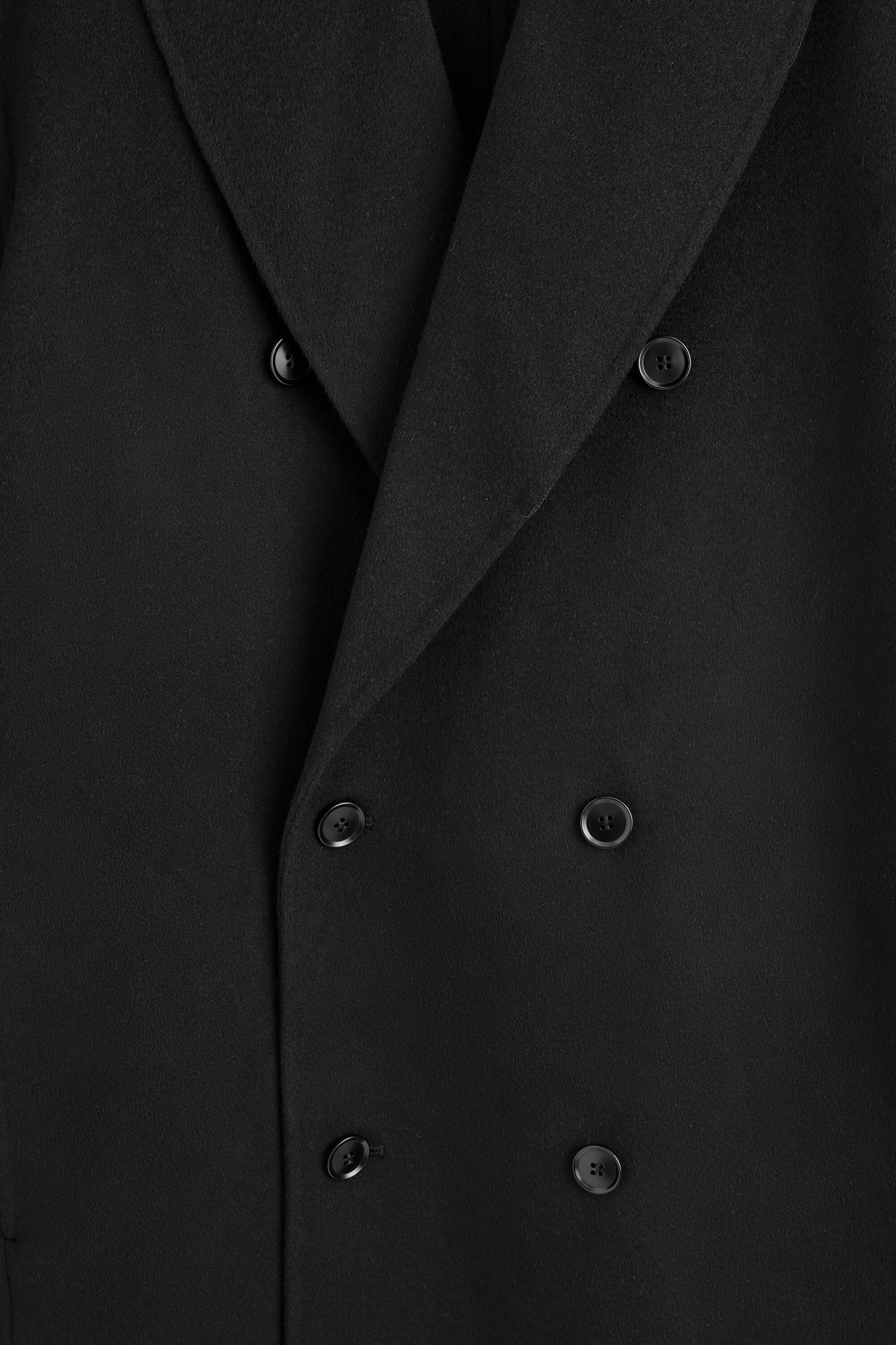 TAILORED DOUBLE-FACED CASHMERE COAT — CARBON