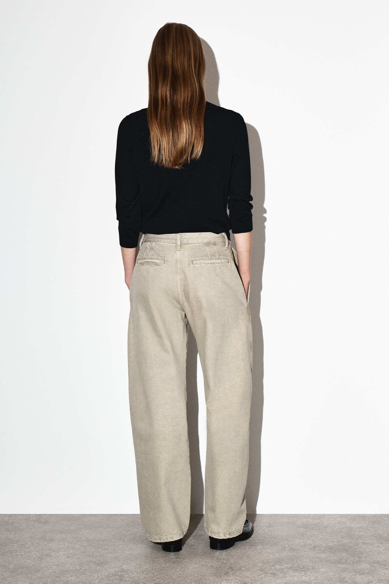 PANTALONI BARREL IN DENIM - GRIGIO-BEIGE - 6