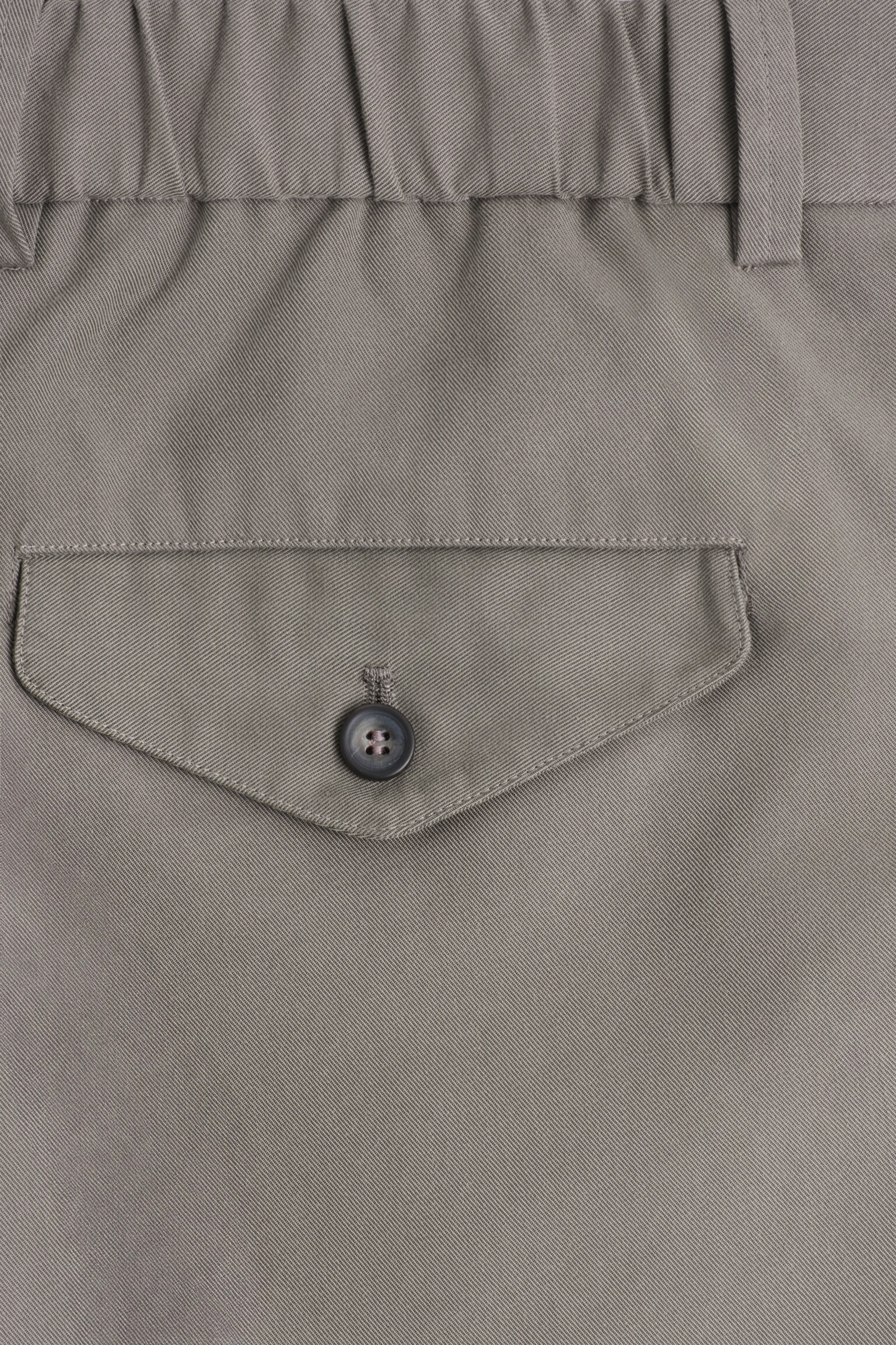 PANTALON À PLIS DROIT EN SERGÉ DE COTON - TAUPE FONCÉ/TAUPE/NOIR - 9