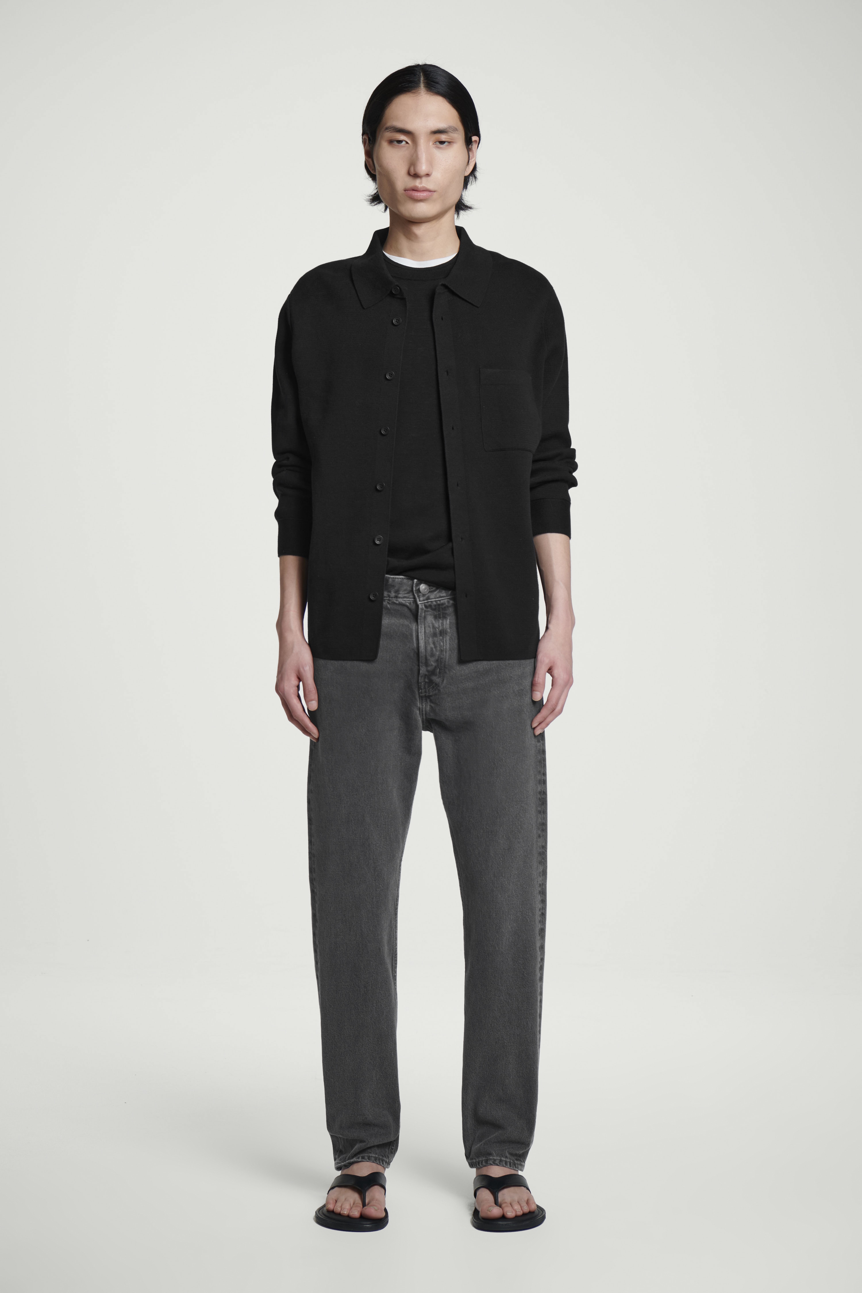 PILLAR TAPERED JEANS - NERO SBIADITO