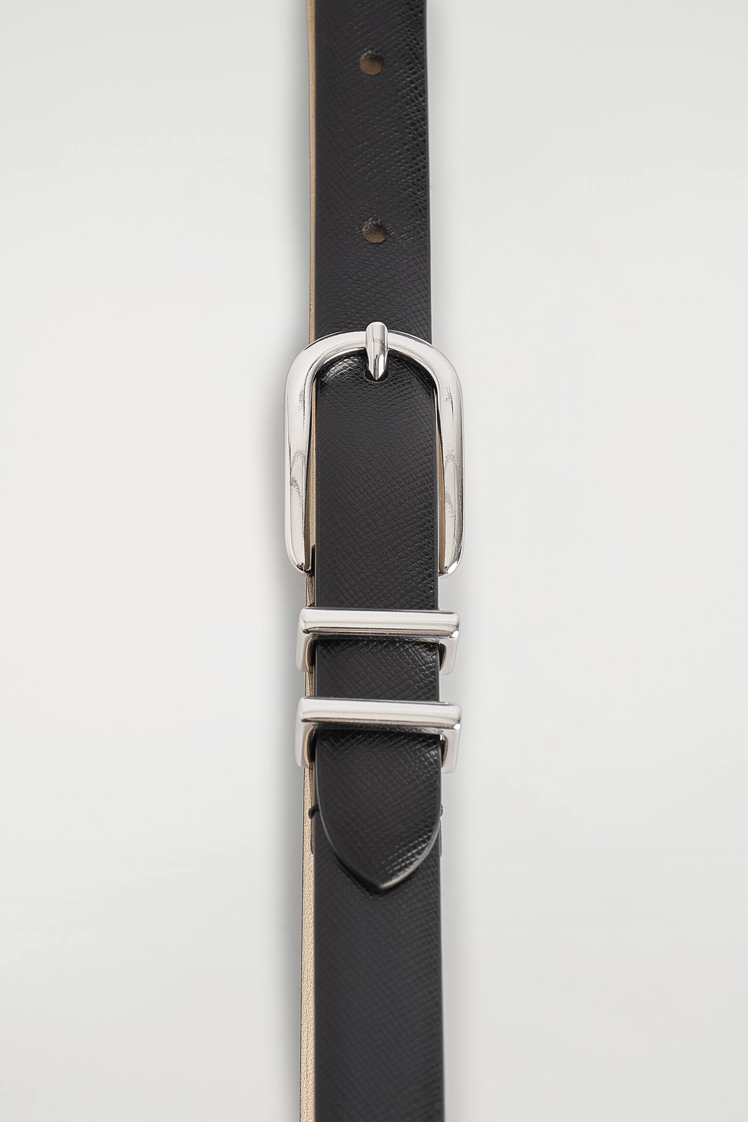 GÜRTEL AUS SAFFIANO-LEDER - SCHWARZ/CREME - 4