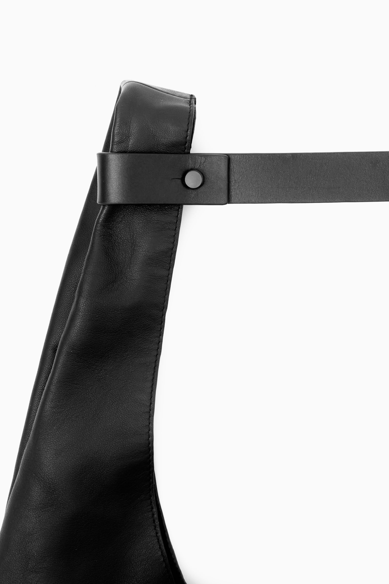 SLIM TOTE - LEATHER - BLACK - 3
