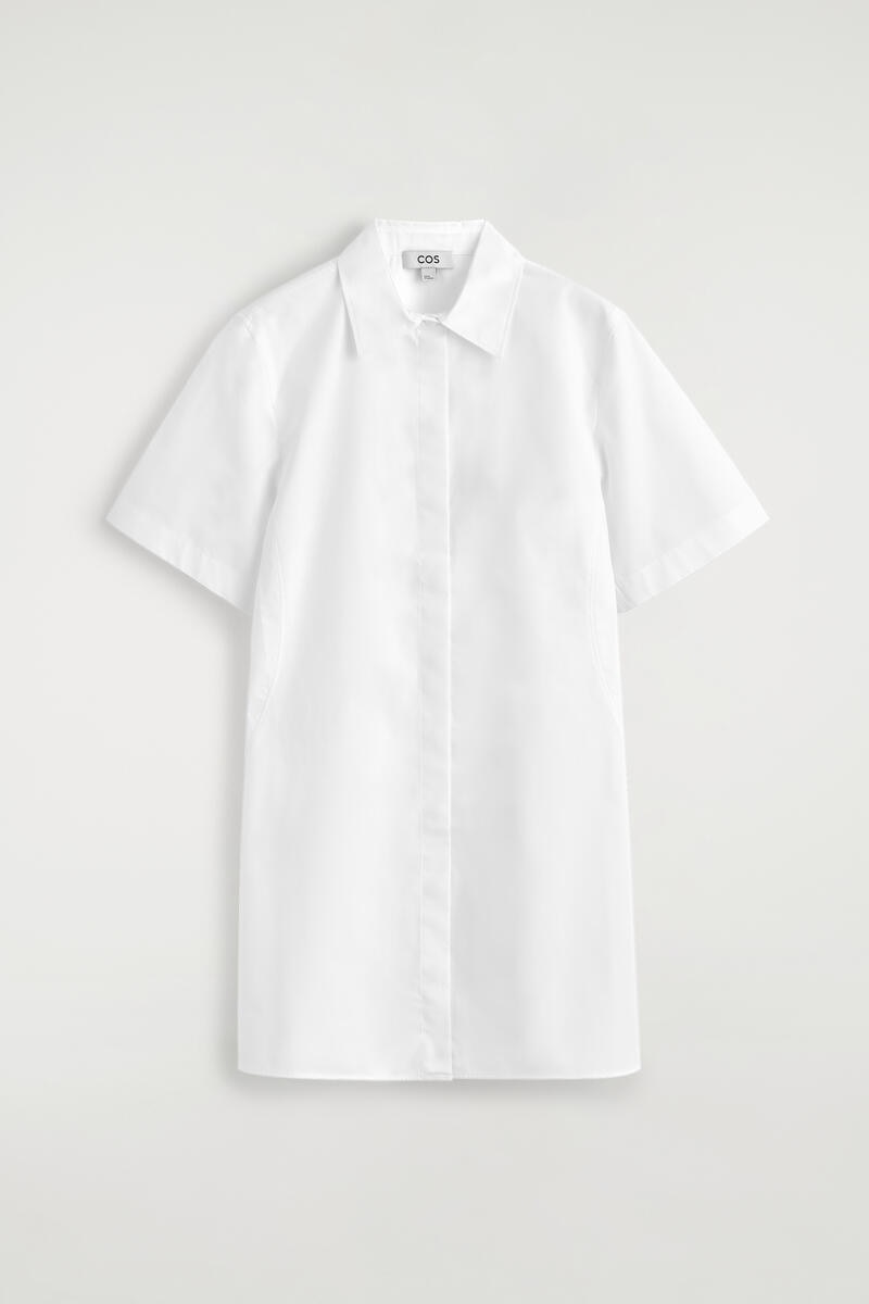 Classic Cotton Mini Shirt Dress
