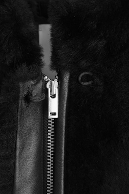 SHEARLING GILET — CARBON 8